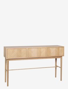 Herringbone Console Table Drawers Natural, Hübsch