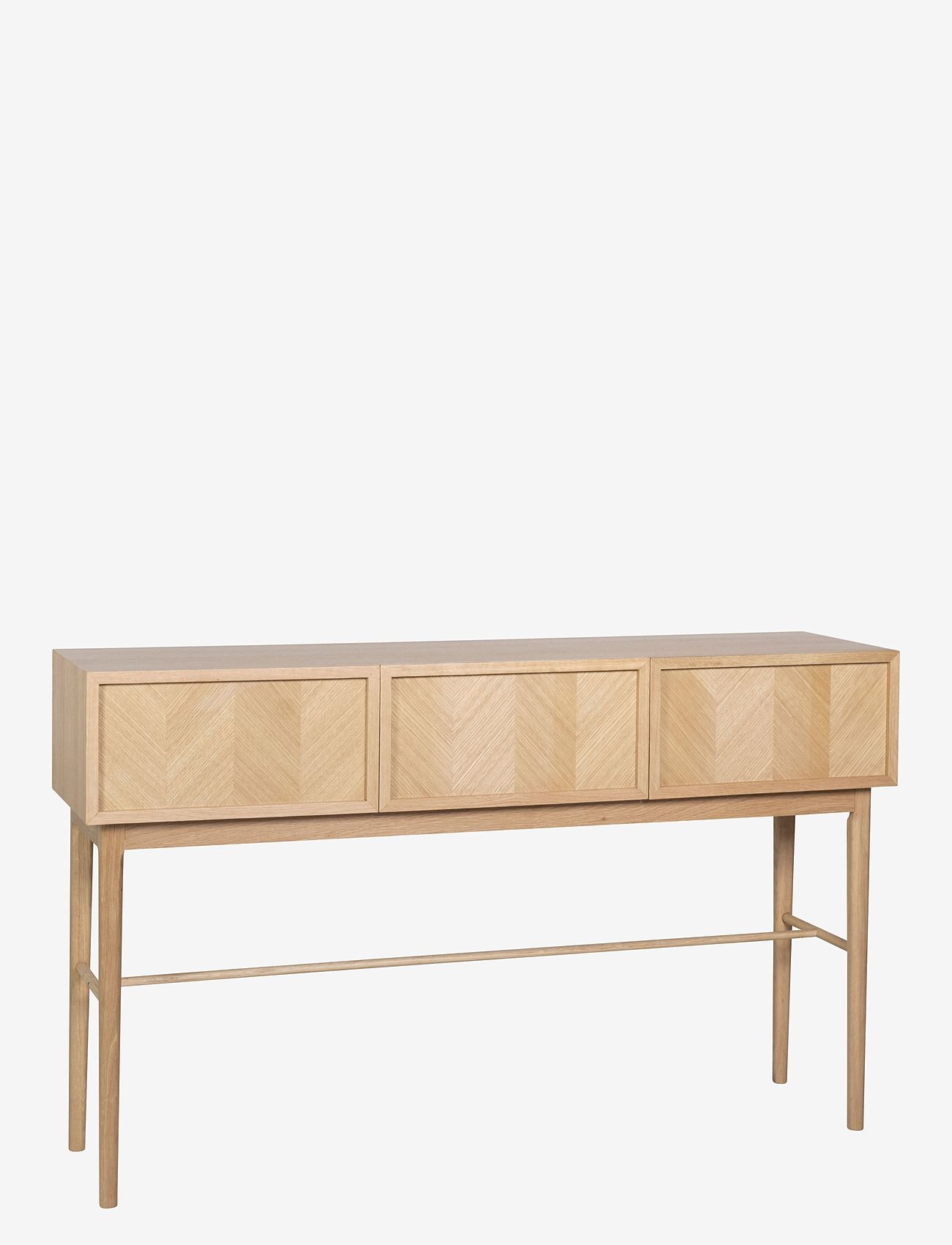 Hübsch - Herringbone Console Table Drawers Natural - skåp - natural - 0