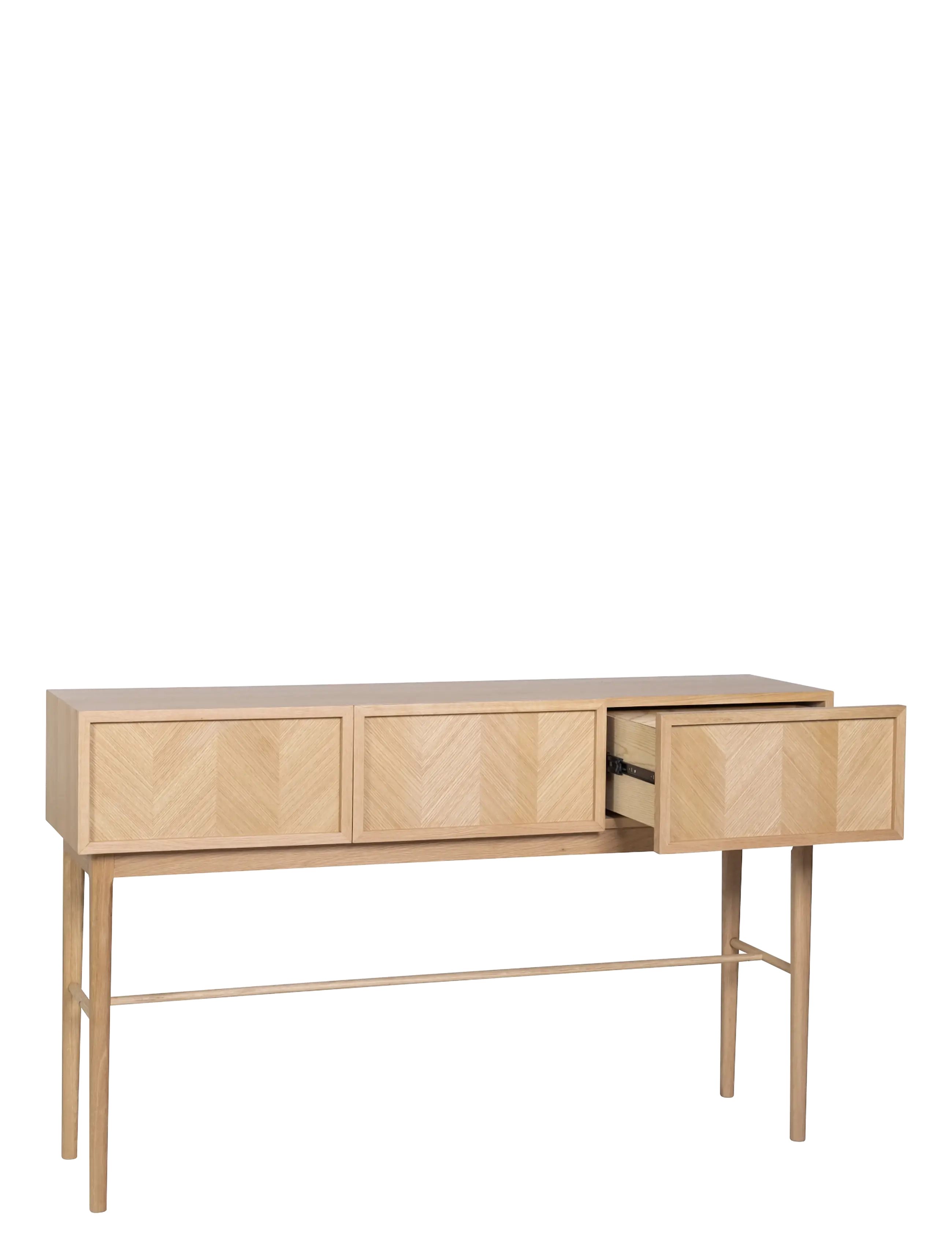Hübsch - Herringbone Console Table Drawers Natural - skrivbord - natural - 2