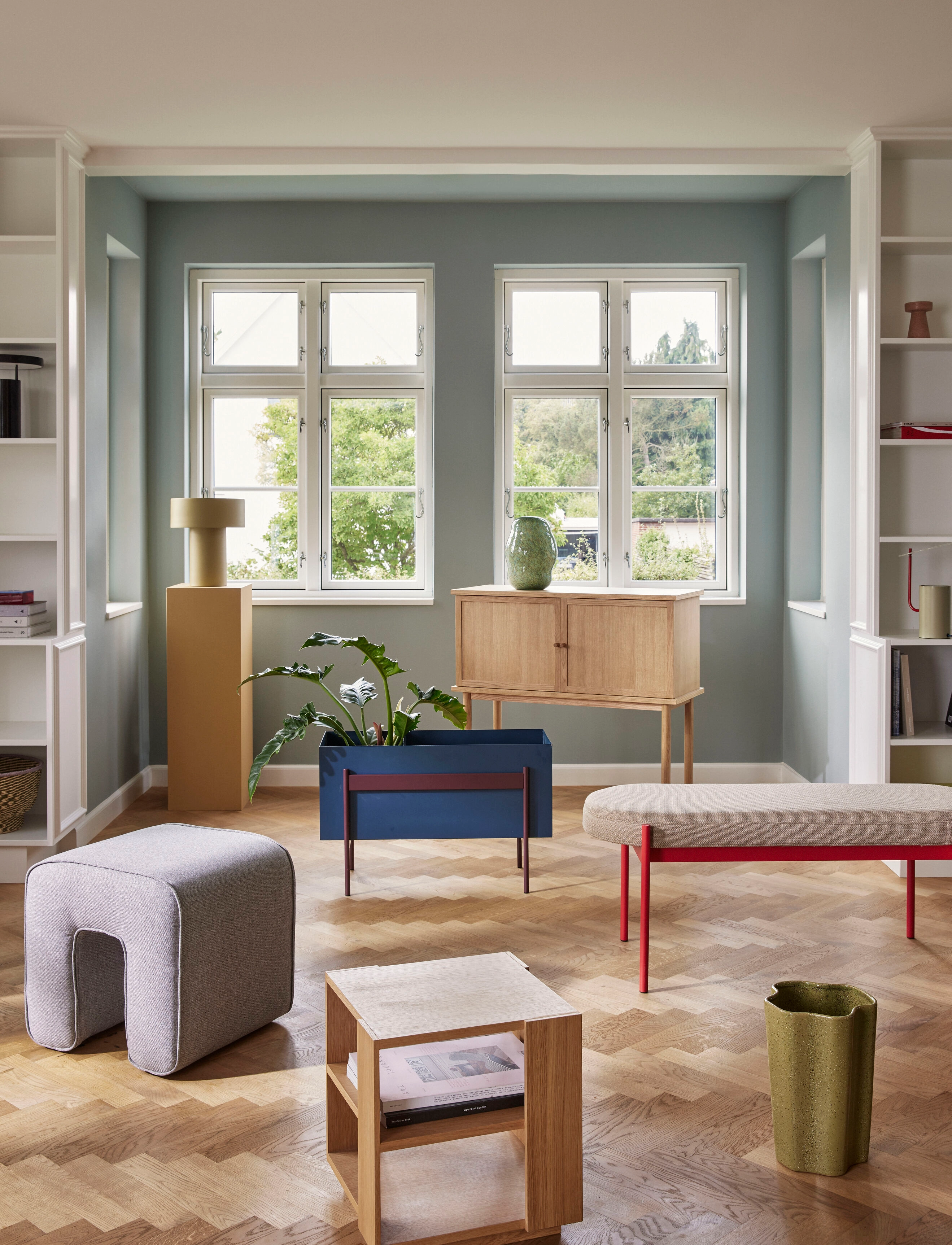 Hübsch Dash Console Table Natural, 90X 35X 90 cm, Beige, Møbler > Skab, Unisex