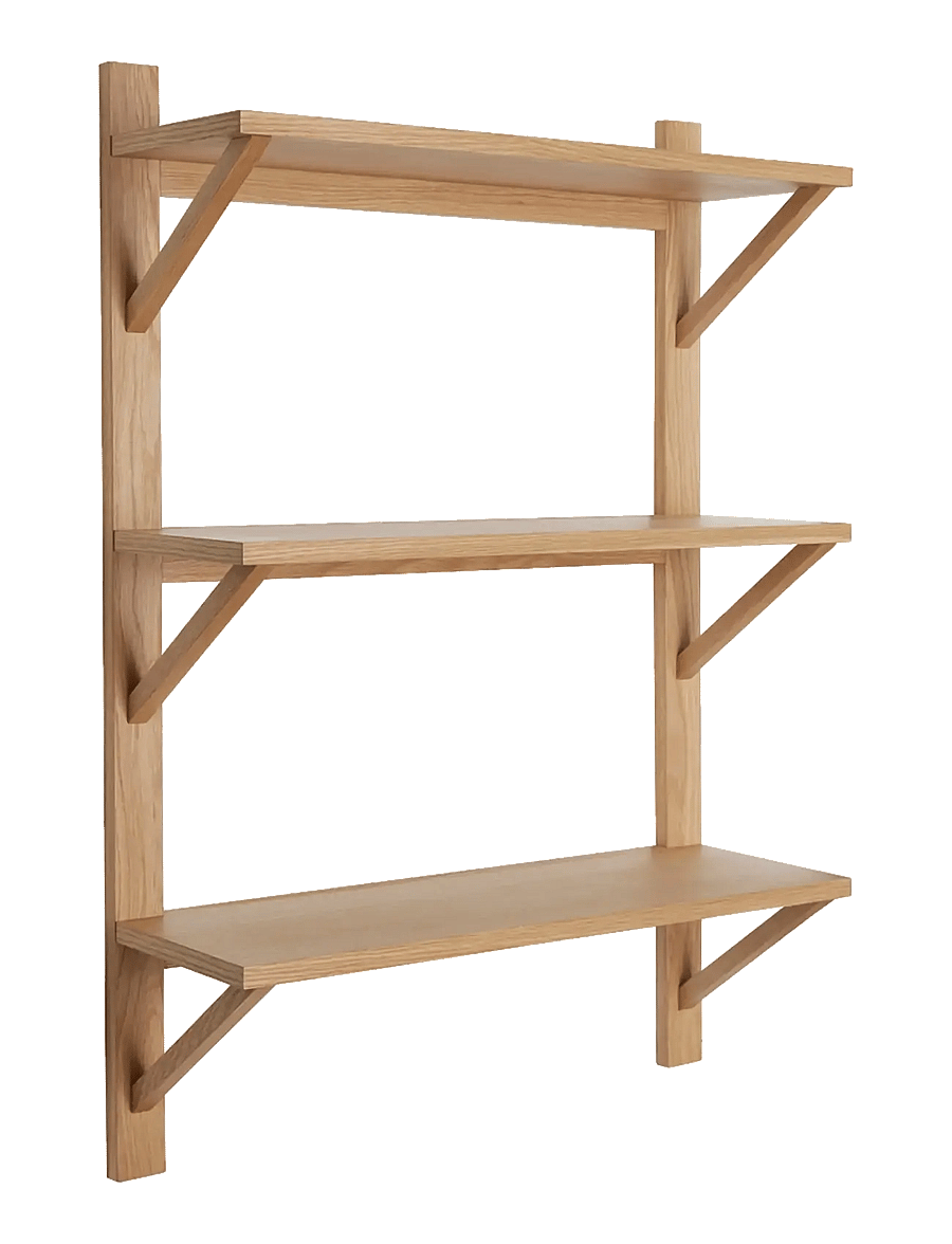 Hübsch - Triarch Shelf Unit - regale und verwahrung - nature - 1