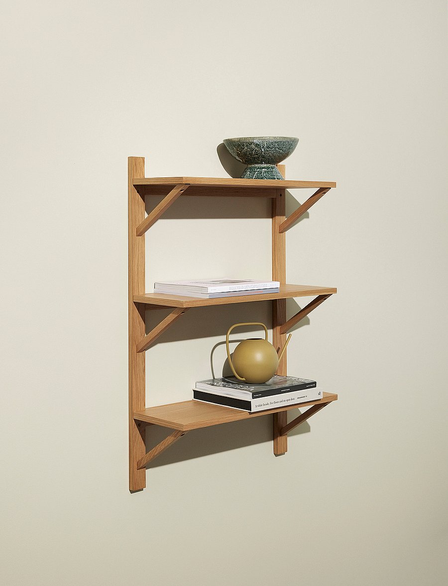 Hübsch - Triarch Shelf Unit - regale und verwahrung - nature - 0