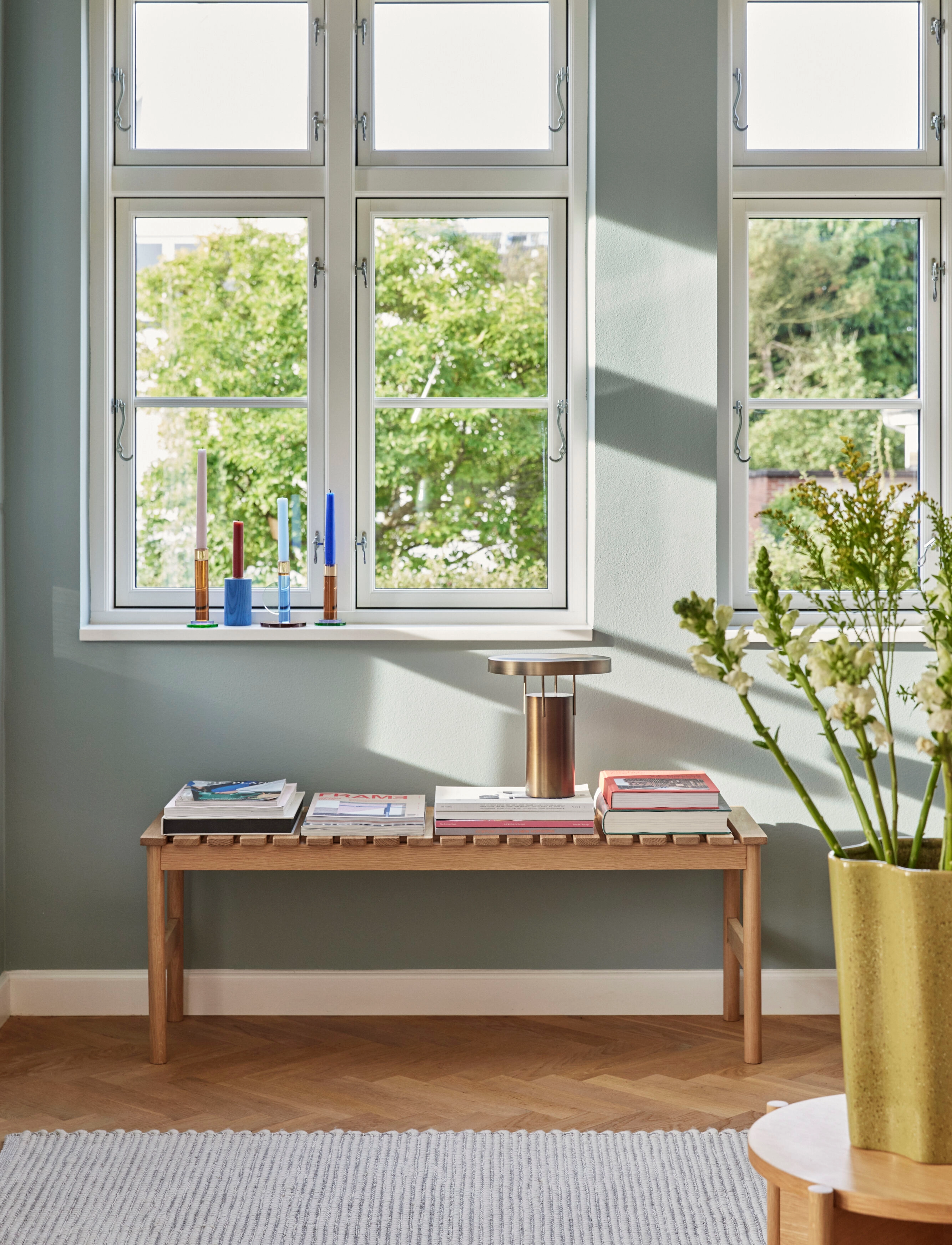 Hübsch - Row Bench Large Natural - pallar & bänkar - natural - 4