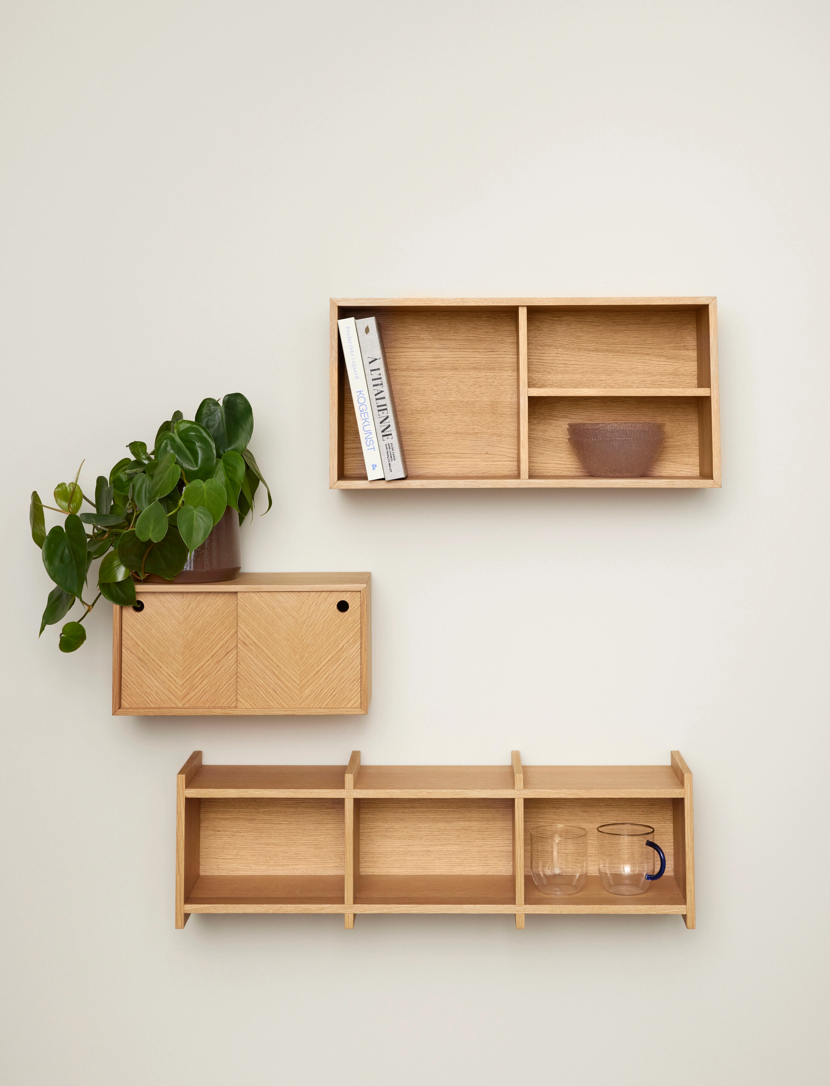 Hübsch Collect-Hylde, 62X20X30 cm, Beige, Møbler > Hylder, Unisex