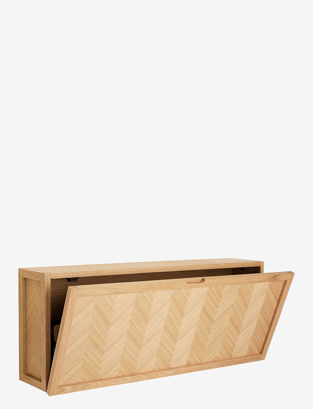 Hübsch - Herringbone Shoe Cabinet - skohyllor & skoställ - natural - 1