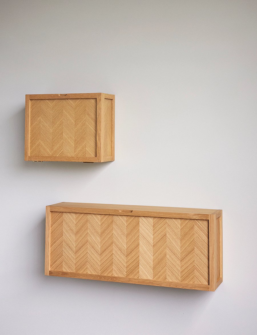 Hübsch - Herringbone Shoe Cabinet - jalatsiriiulid ja kingaalused - natural - 0