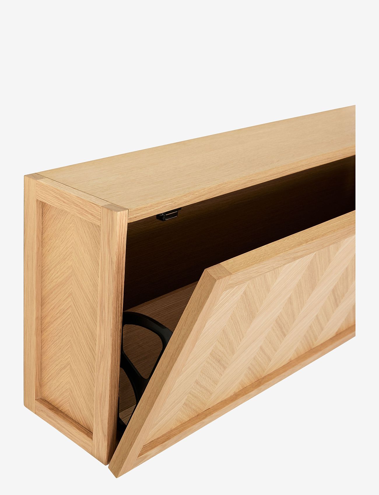 Hübsch - Herringbone Shoe Cabinet - skohyllor & skoställ - natural - 3
