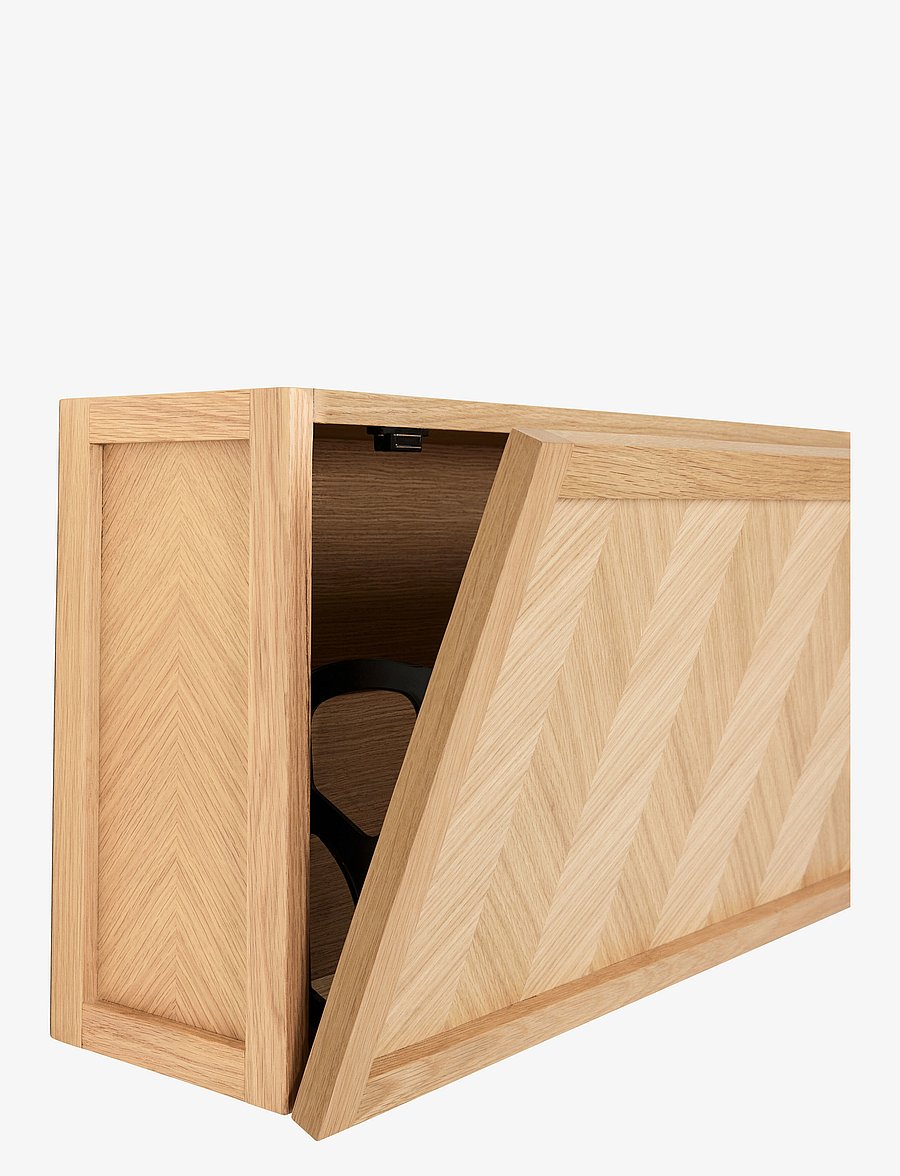 Hübsch - Herringbone Shoe Cabinet - jalatsiriiulid ja kingaalused - natural - 5