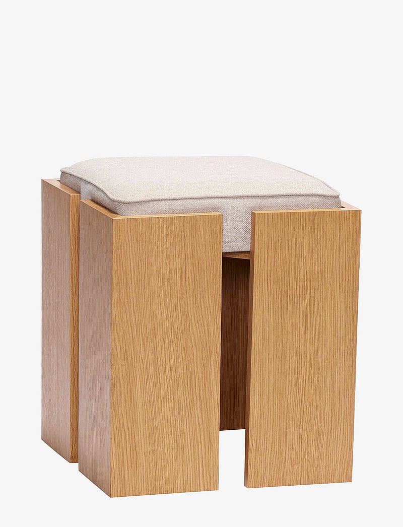 Hübsch - Forma Stool - stools & benches - grey,natural - 1