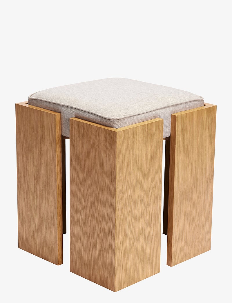 Hübsch - Forma Stool - stools & benches - grey,natural - 2