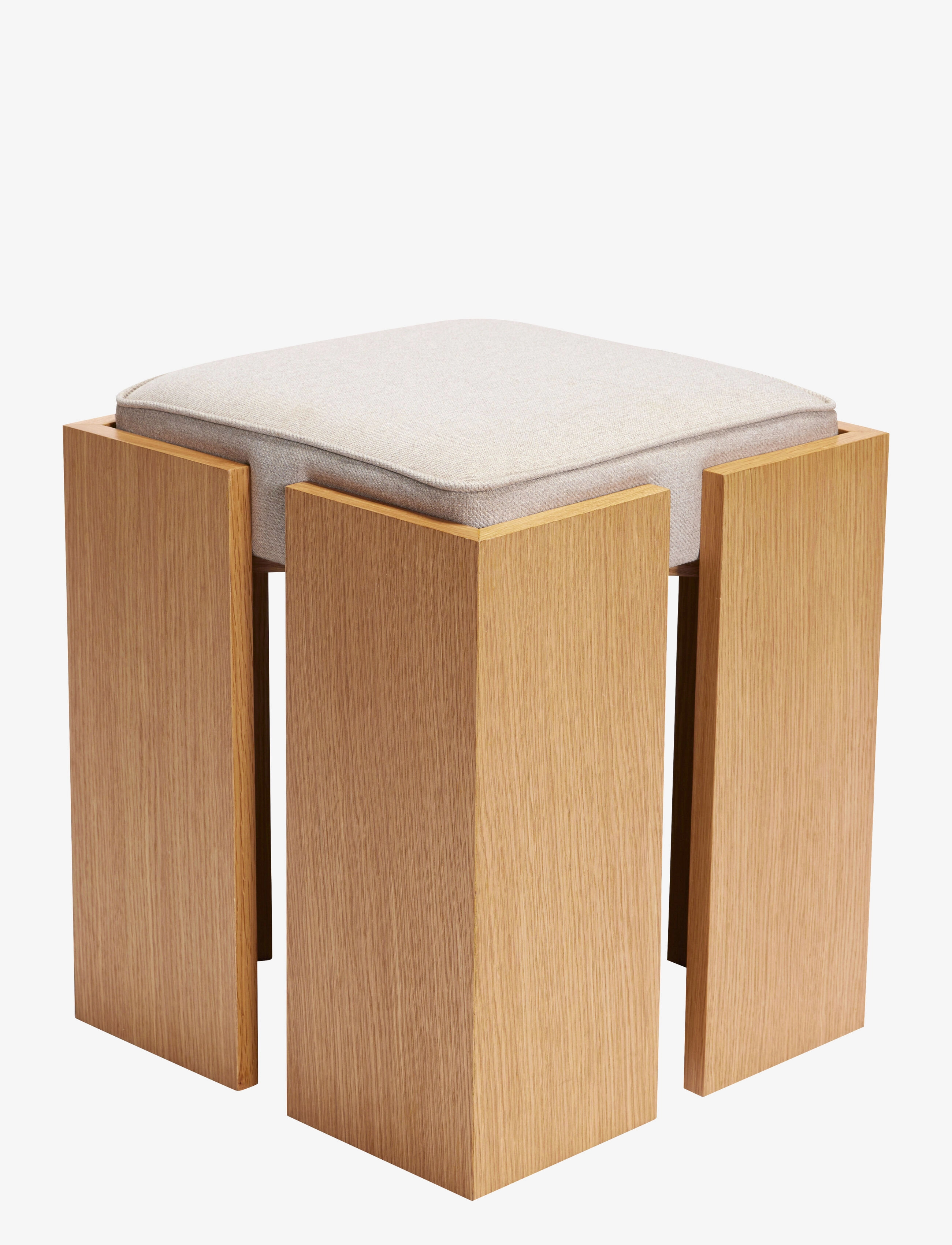 Hübsch - Forma Skammel - trends - grey,natural - 2