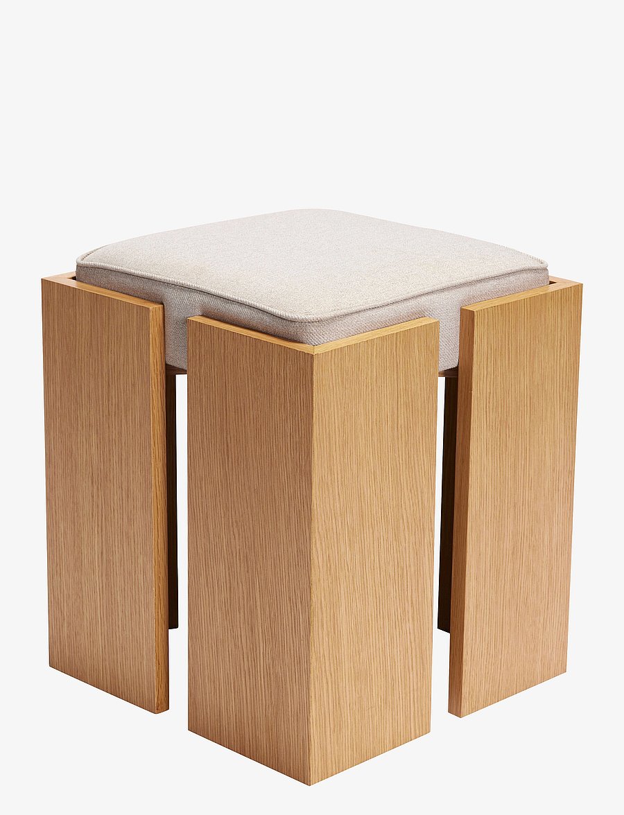 Hübsch - Forma Stool - trendid - grey,natural - 2