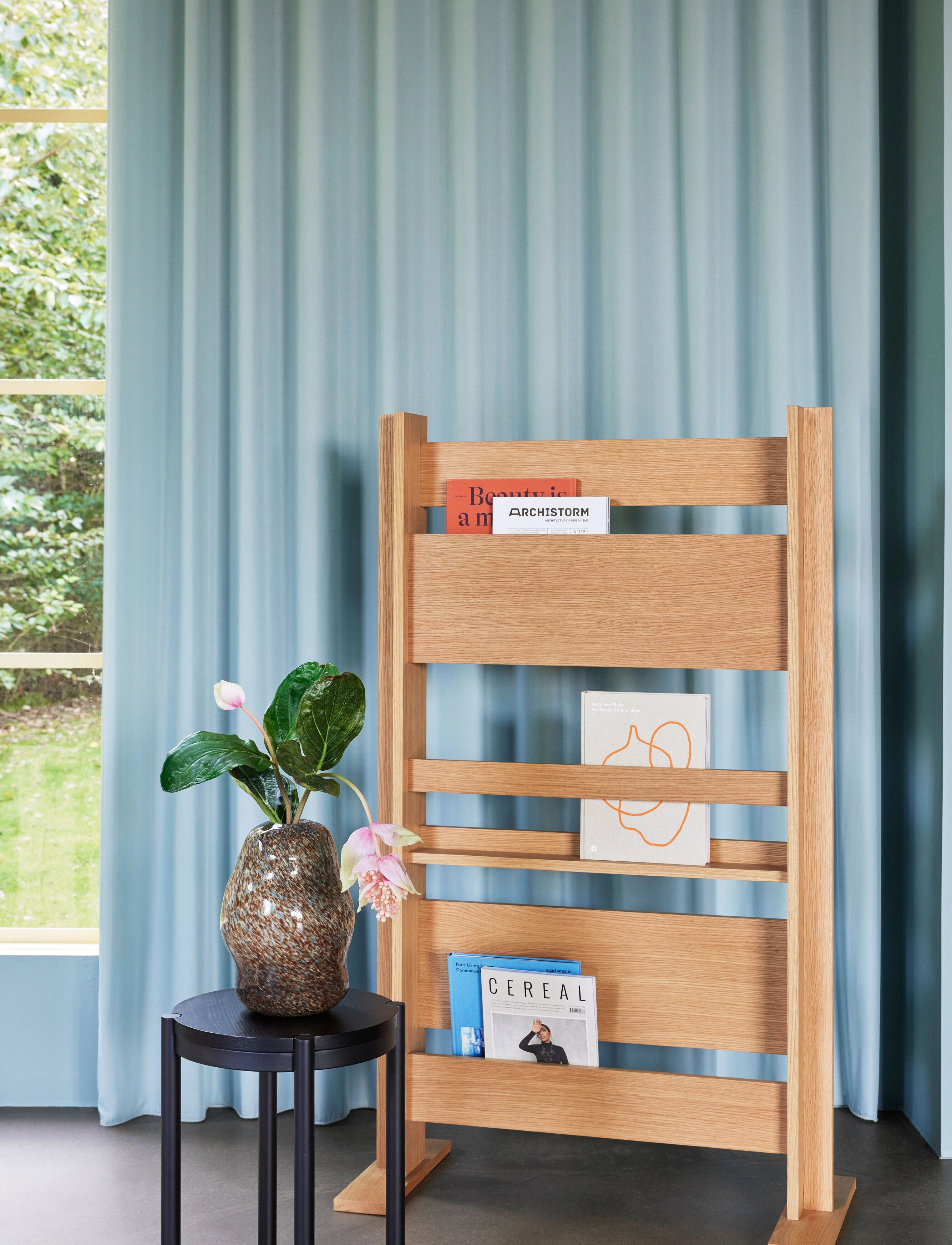 Hübsch - Forma Magazine Holder/Partition - tidningsställ - natural - 4