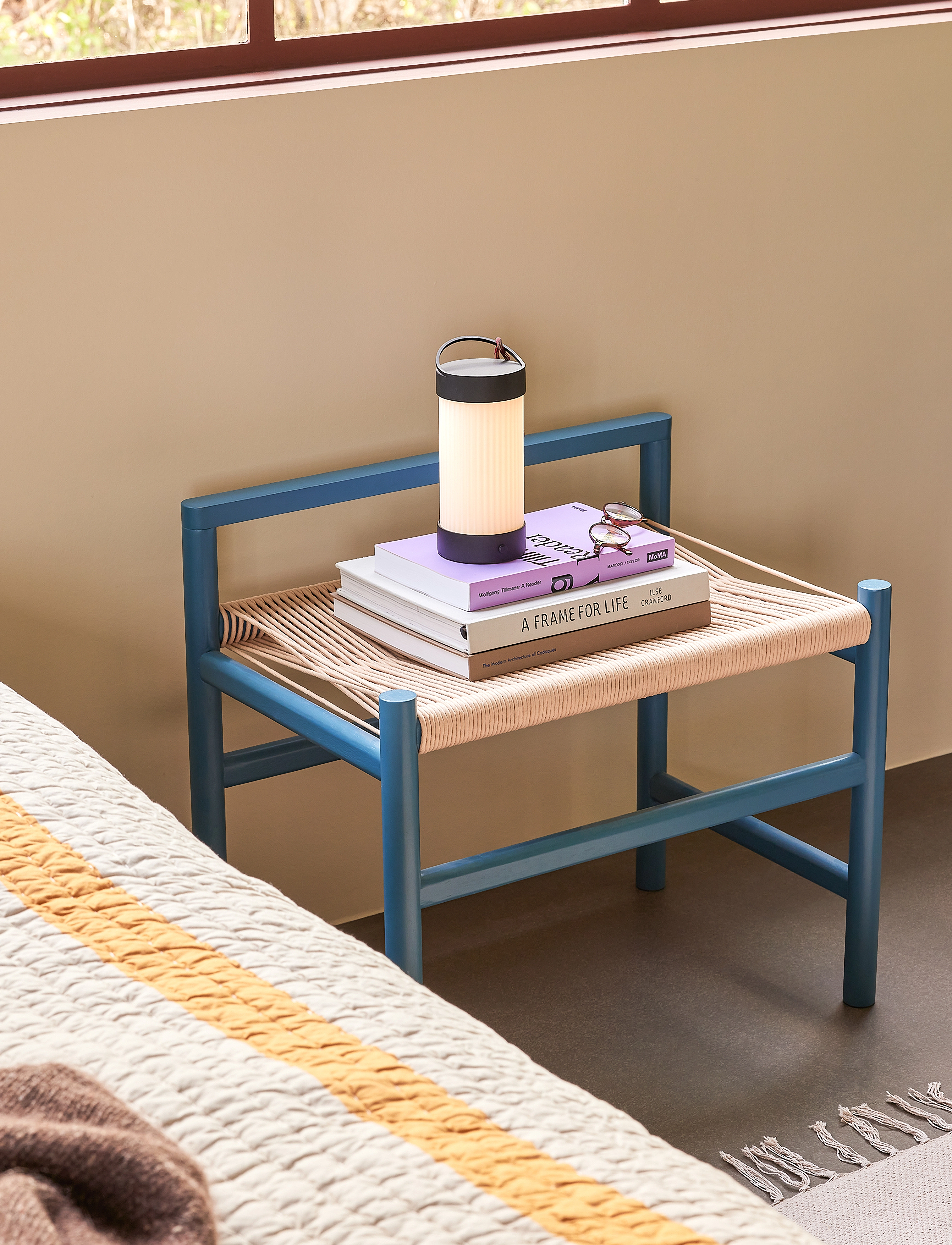 Hübsch Heritage Bench, 60X 40X 55 cm, Chairs & Stools, Blau - Stools Benches, Homeware