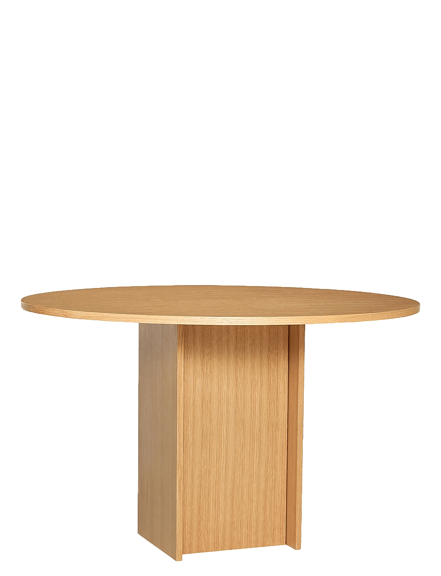 Hübsch - Straight Dining Table Round - natural - 1