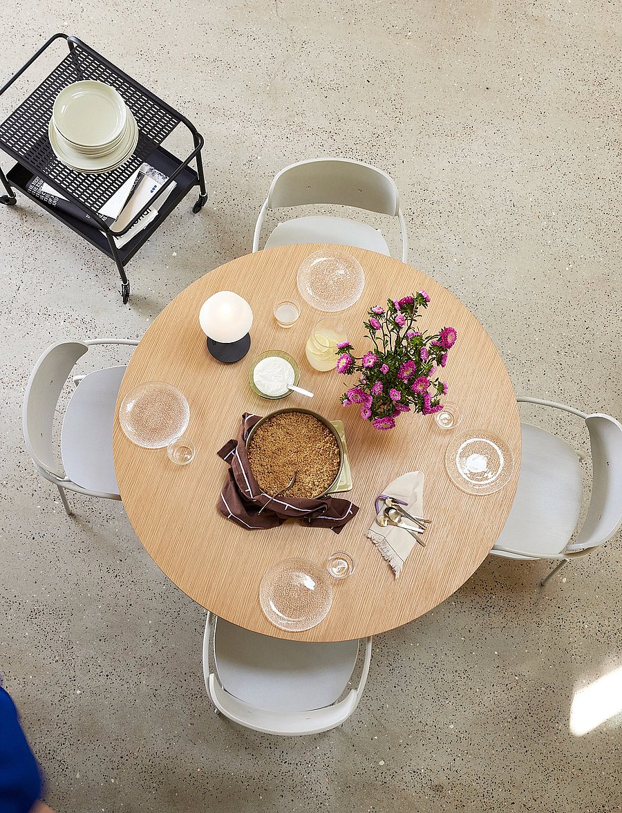 Hübsch - Straight Dining Table Round - natural - 5