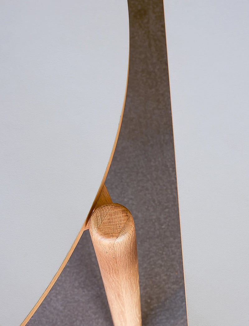 Hübsch - Oblique Dining Table Round Grey - matbord - grey,natural - 2