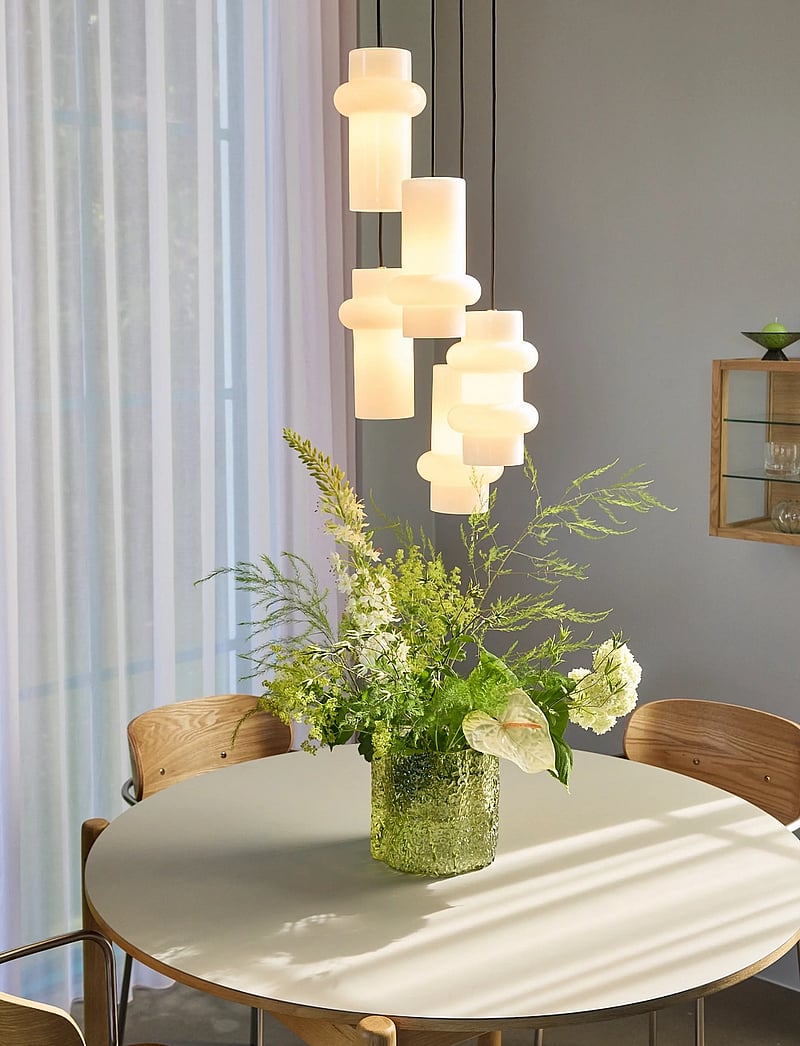 Hübsch - Oblique Dining Table Round Grey - matbord - grey,natural - 3