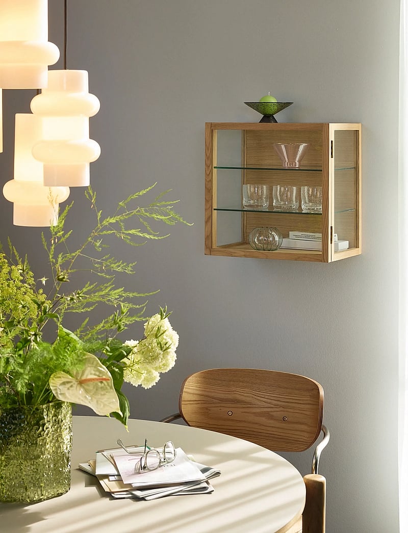 Hübsch - Oblique Dining Table Round Grey - matbord - grey,natural - 4