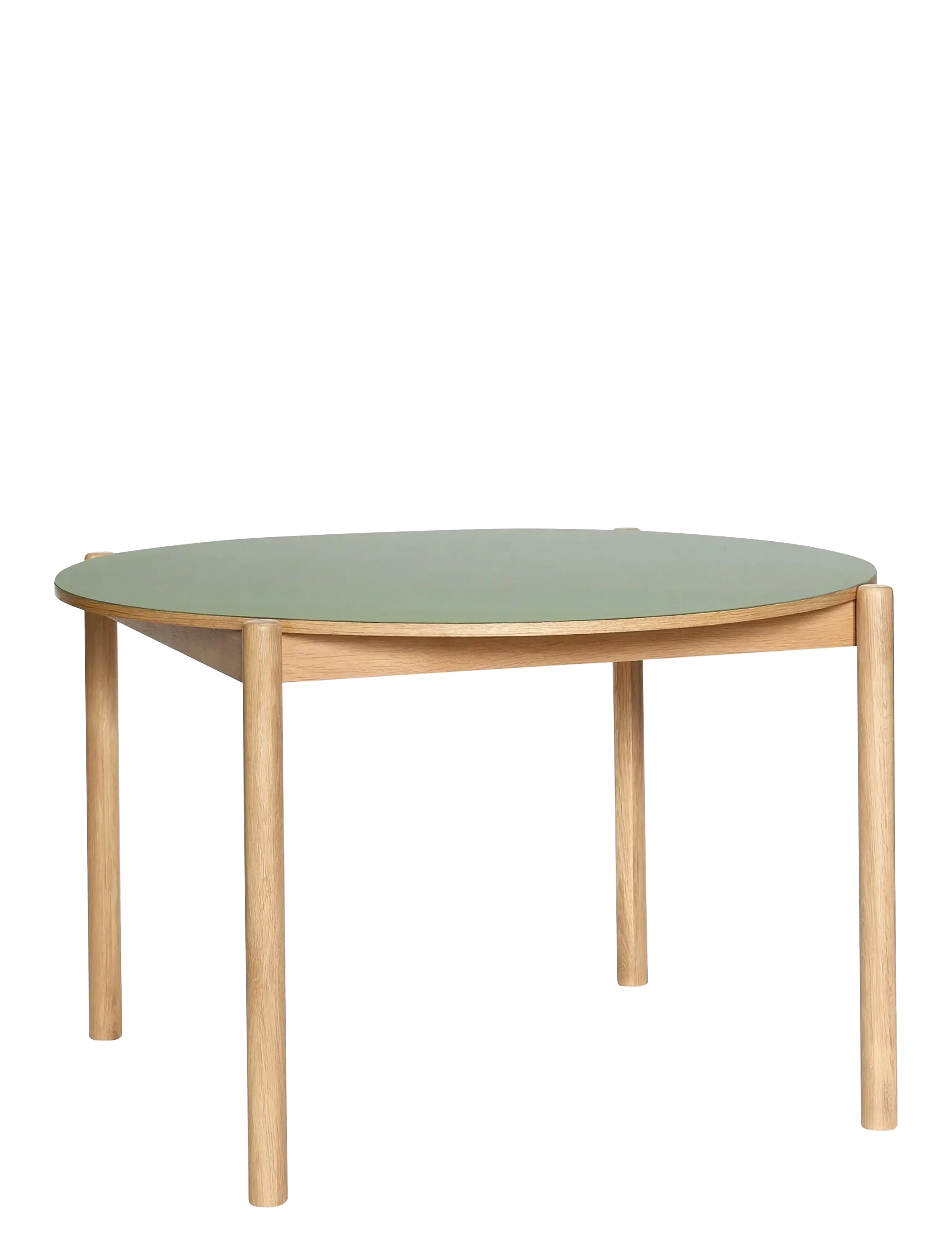 Hübsch Oblique Dining Table Round Olive, Spisebord, Grøn, Str: Ø115XH75CM