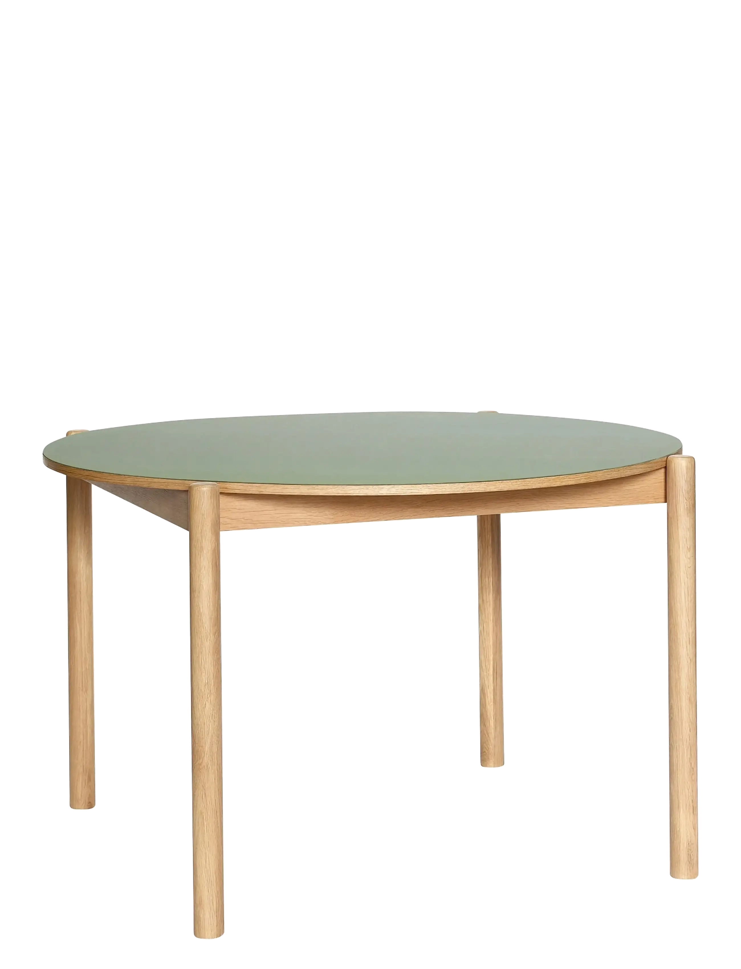 Hübsch Oblique Dining Table Round Olive - Hübsch - NATURAL,OLIVE / khaki/green