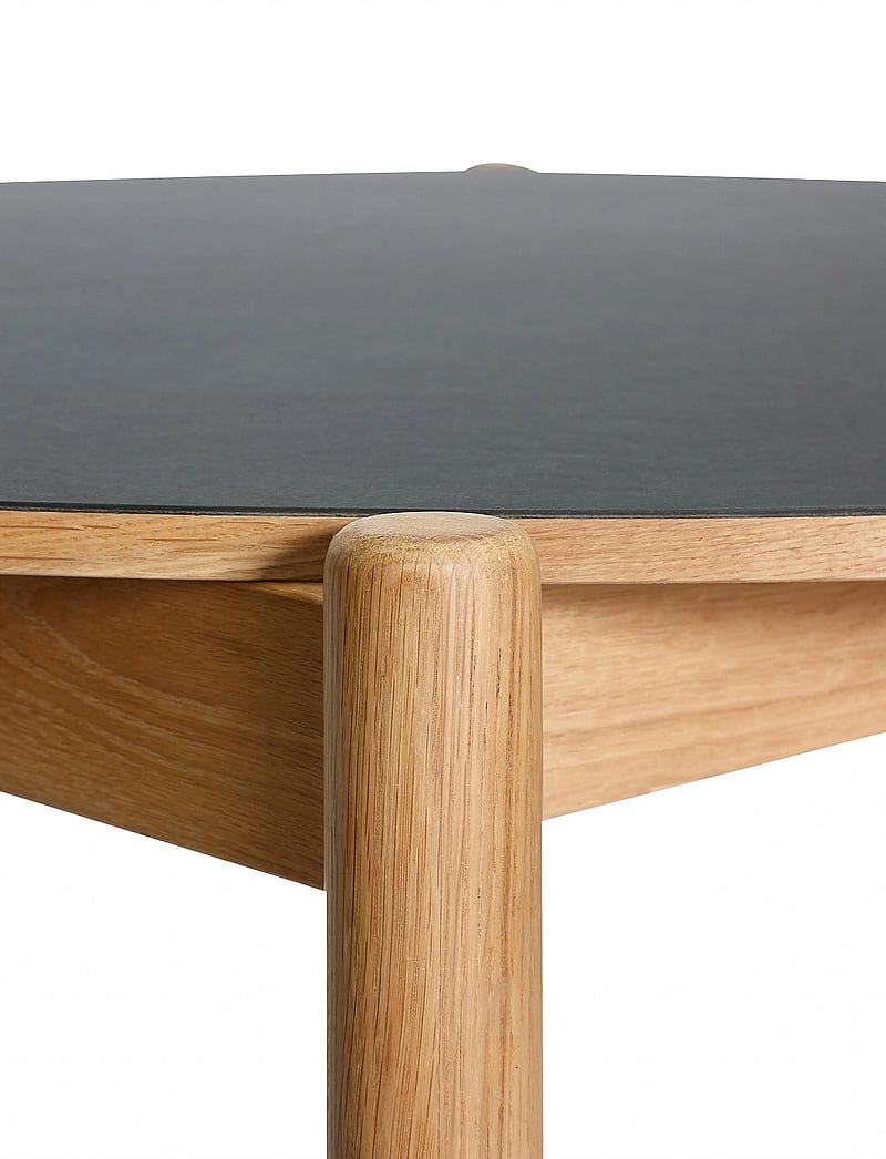 Hübsch - Oblique Dining Table Round Black - matbord - black,natural - 2