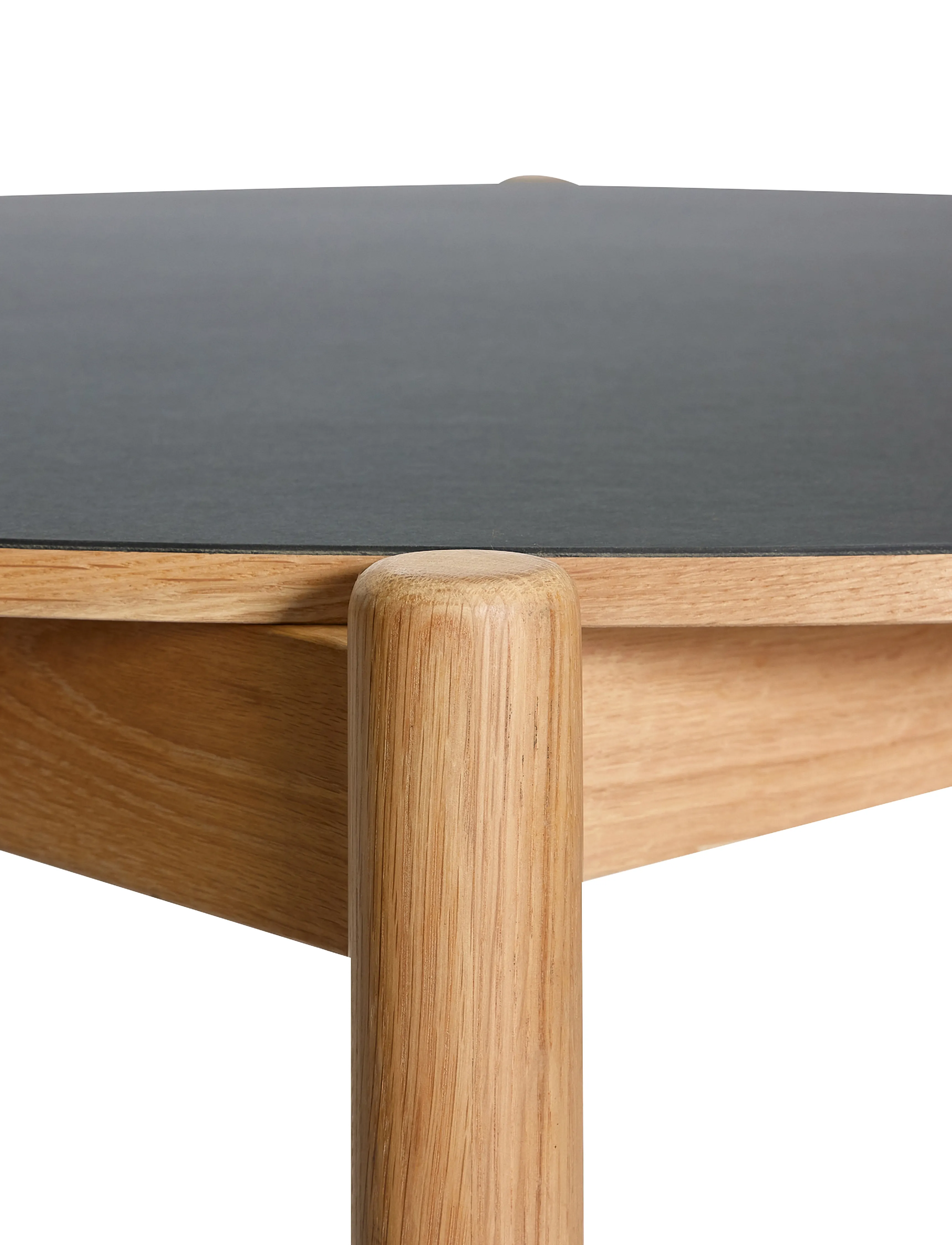 Hübsch - Oblique Dining Table Round Black - matbord - black,natural - 2