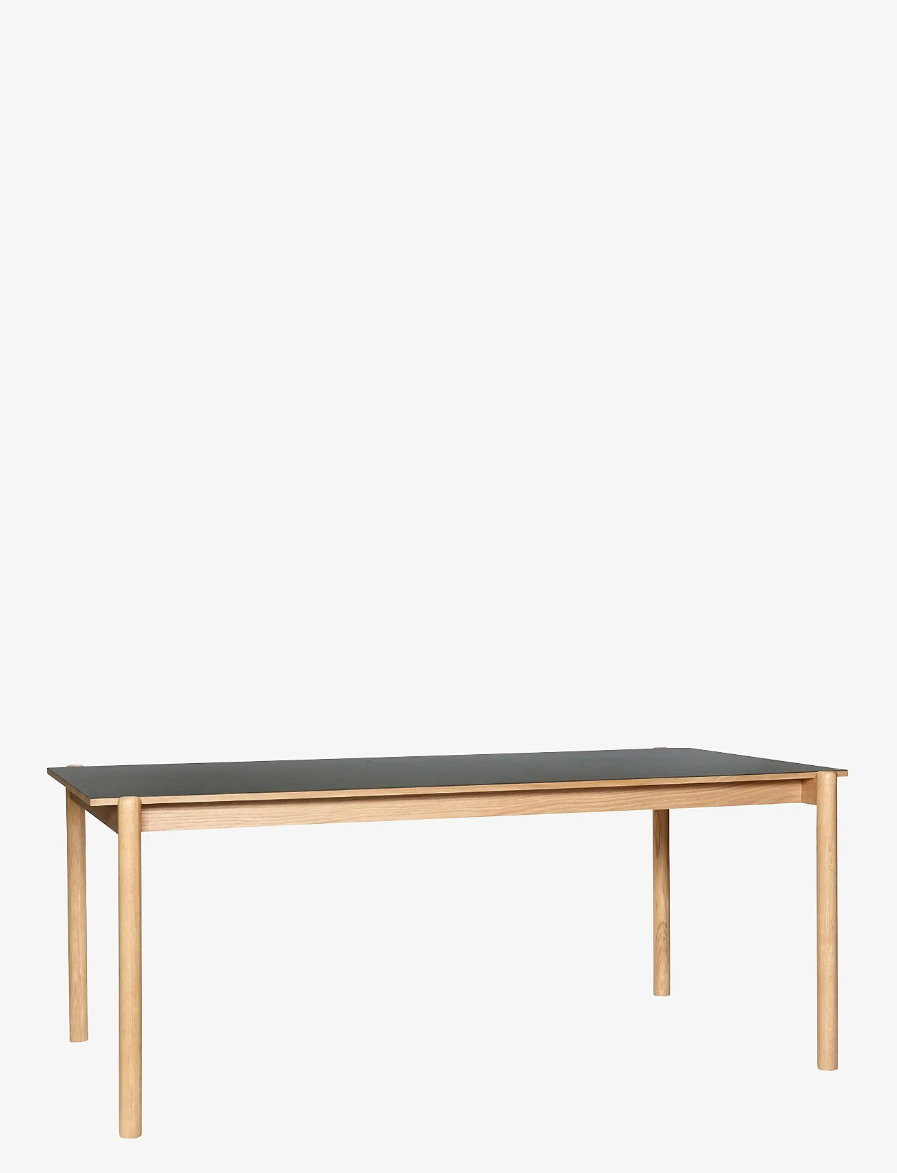 Hübsch - Oblique Dining Table Rectangular Black - spiseborde - black,natural - 0
