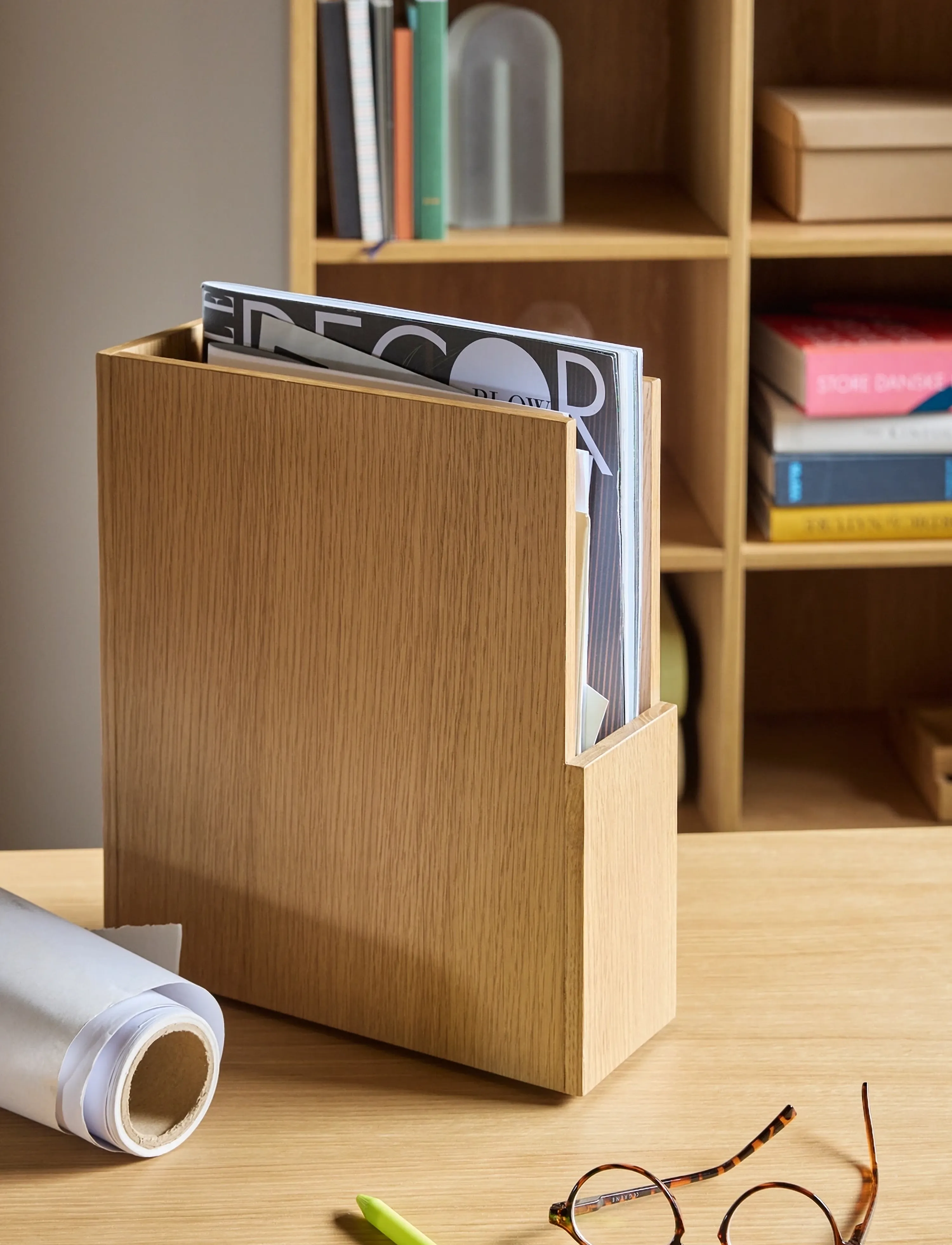 Hübsch Arkivé Desk Organiser Natural, 10X34X29 cm, Office Storage - Organisers, Homeware