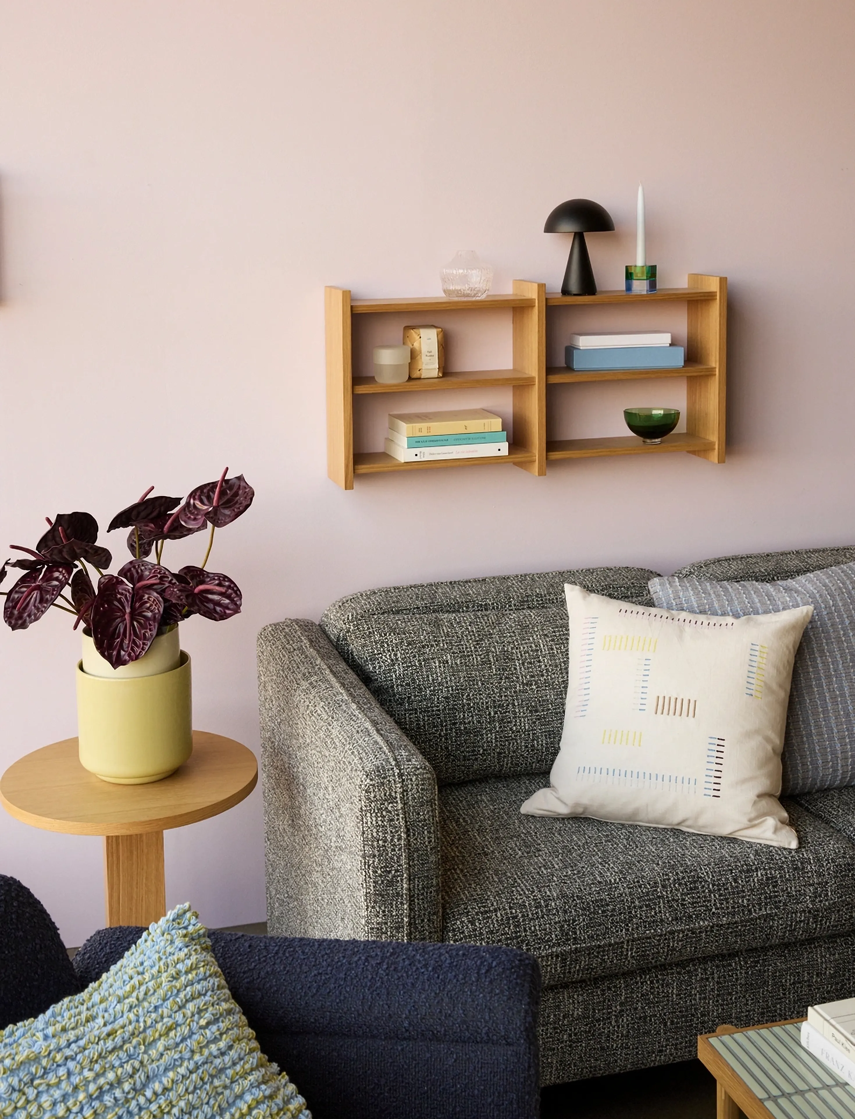 Hübsch Kant Shelf Unit Natural, 85X15X40 cm, Furniture - Shelves, Homeware