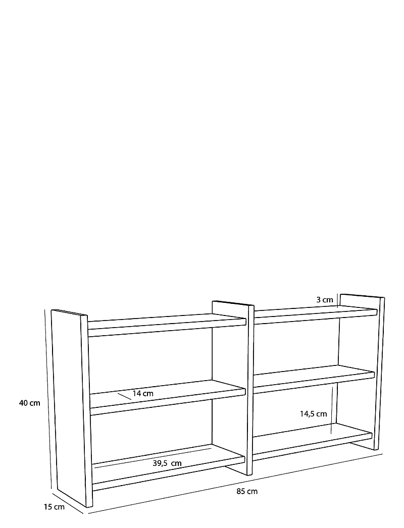 Hübsch - Kant Shelf Unit Natural - natural - 3