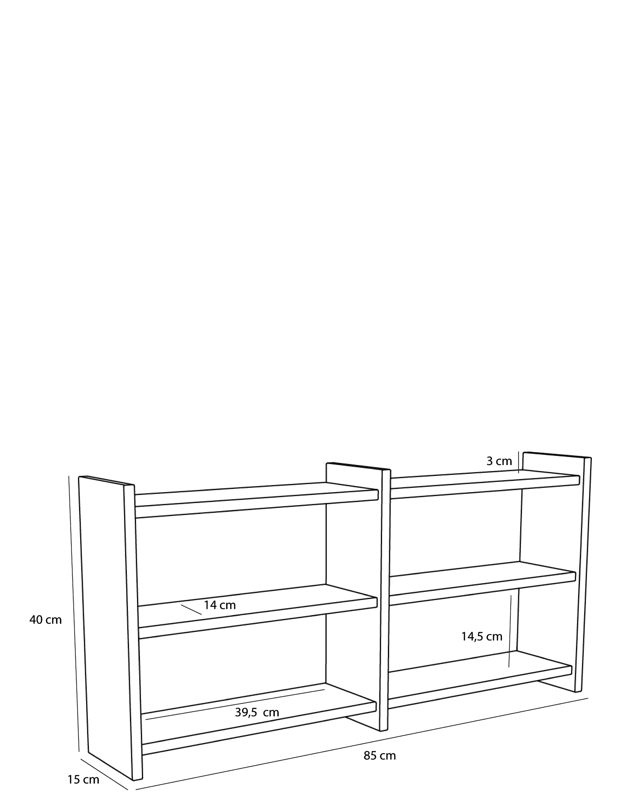 Hübsch - Kant Shelf Unit Natural - hyller & oppbevaring - natural - 3