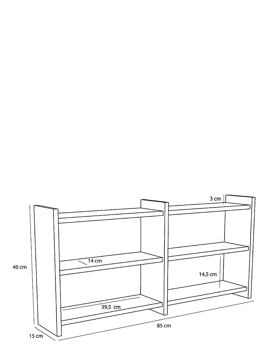 Hübsch - Kant Shelf Unit Natural - regale und verwahrung - natural - 3