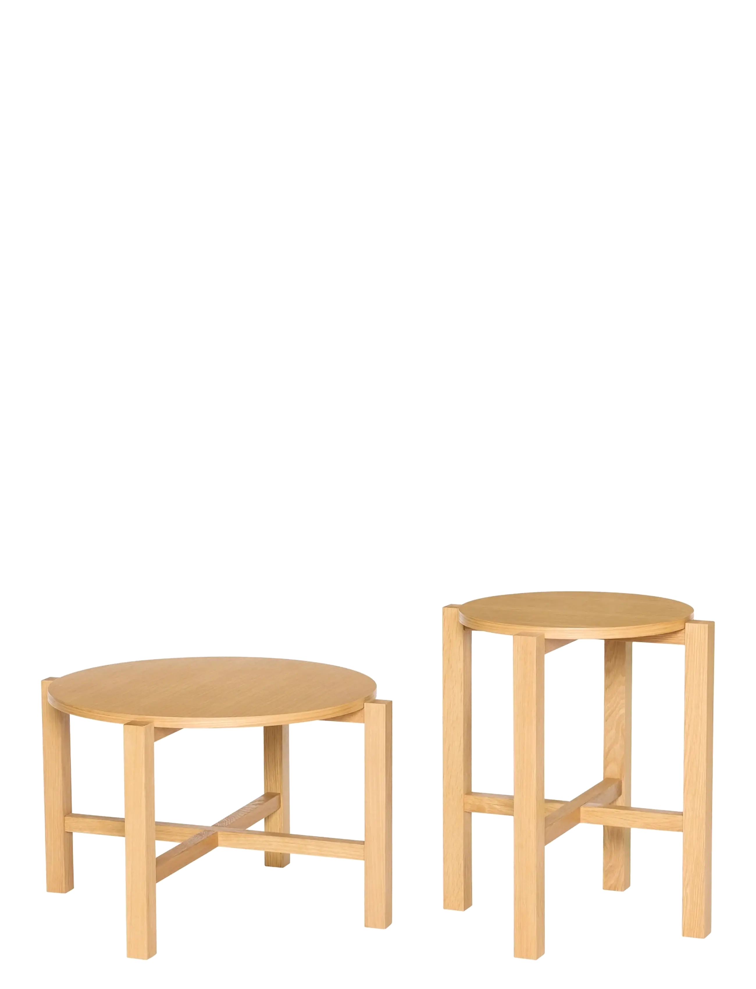Hübsch Four Coffee Table Natural (Set Of 2), Sofabord, Str: 68X42CM