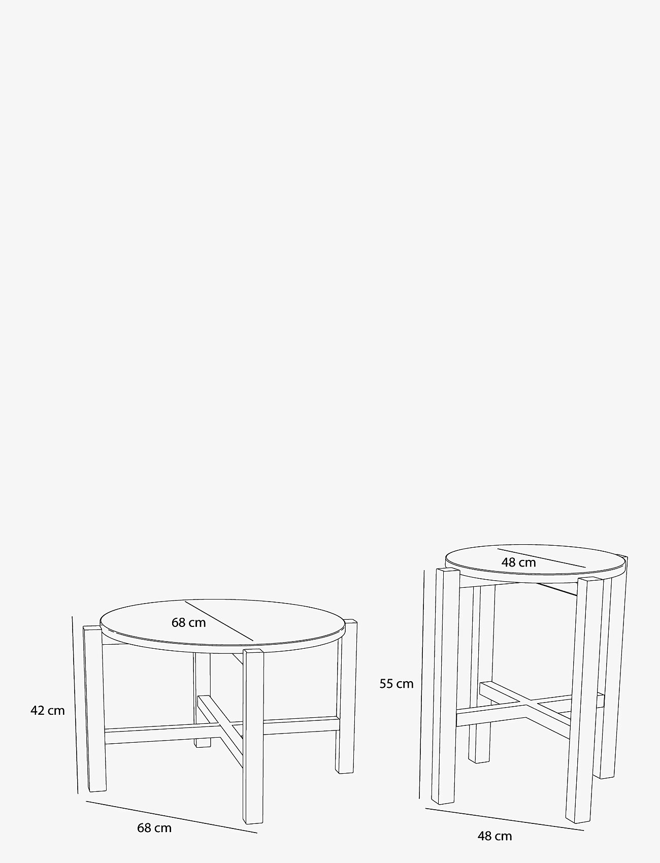 Hübsch - Four Coffee Table Natural (set of 2) - natural - 3