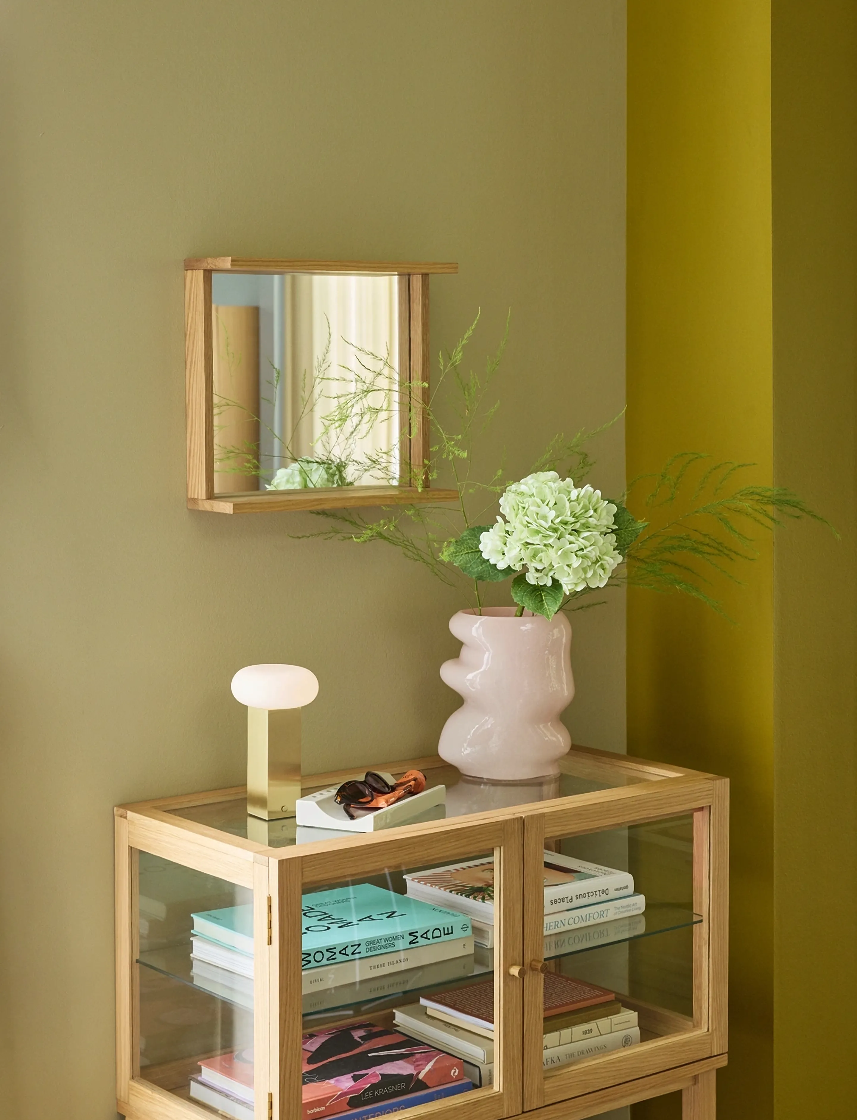 Hübsch Base Mirror Natural, 35X12X50 cm, Mirrors - Wall Mirrors, Homeware