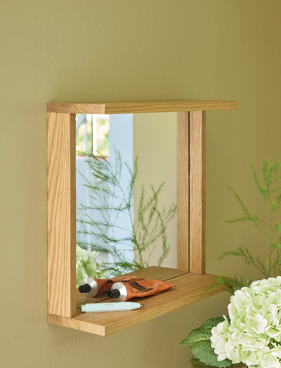 Hübsch - Base Mirror Natural - wandspiegel - natural - 4