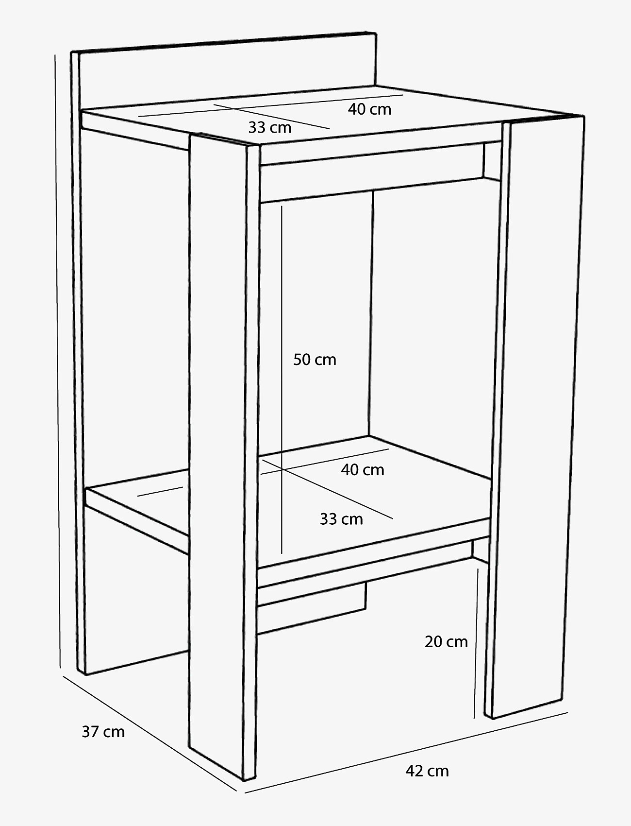 Hübsch - Merge Bedside Table Natural - natural - 4