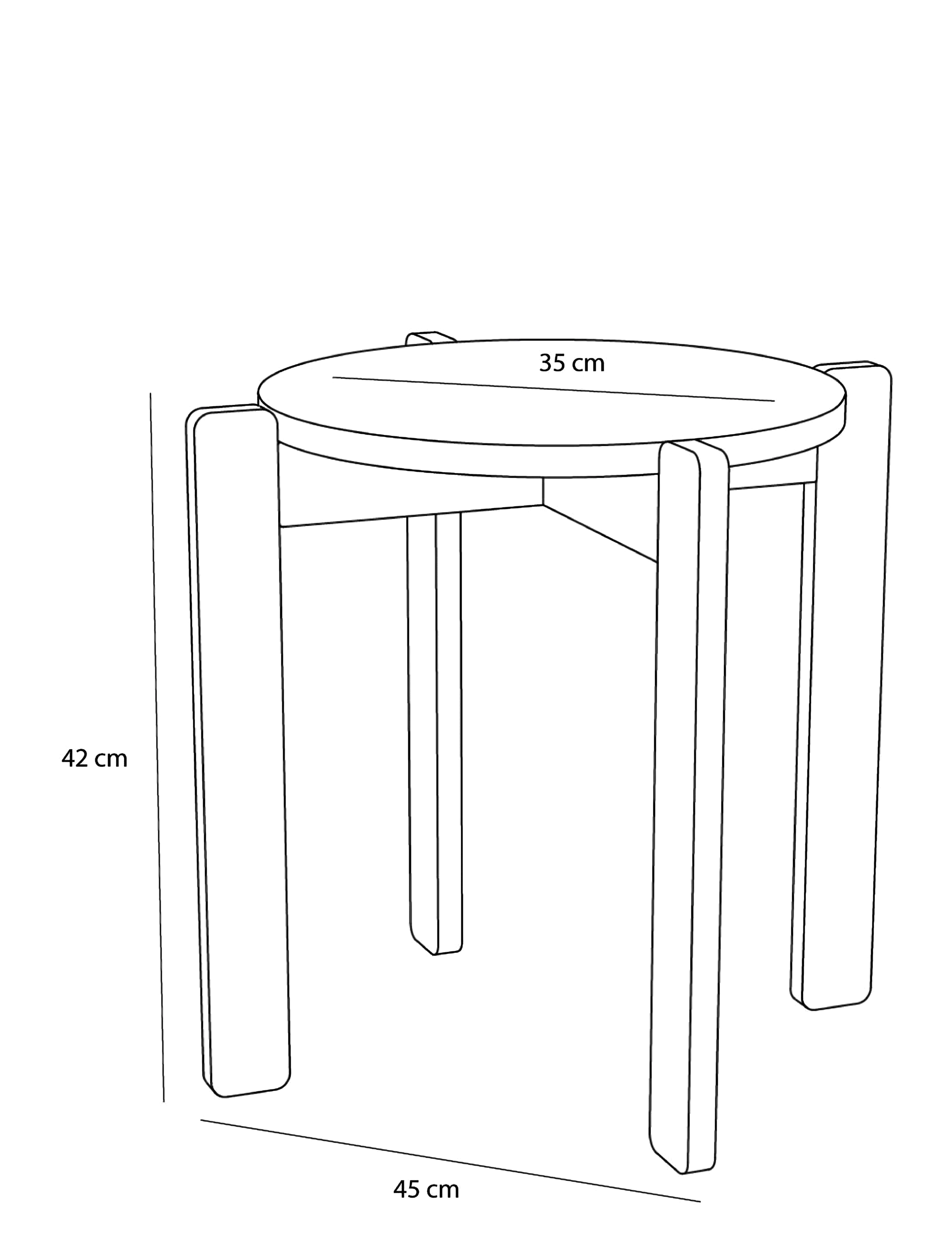 Hübsch - Always Stool Petrol - taburetter og bænke - petrol - 2