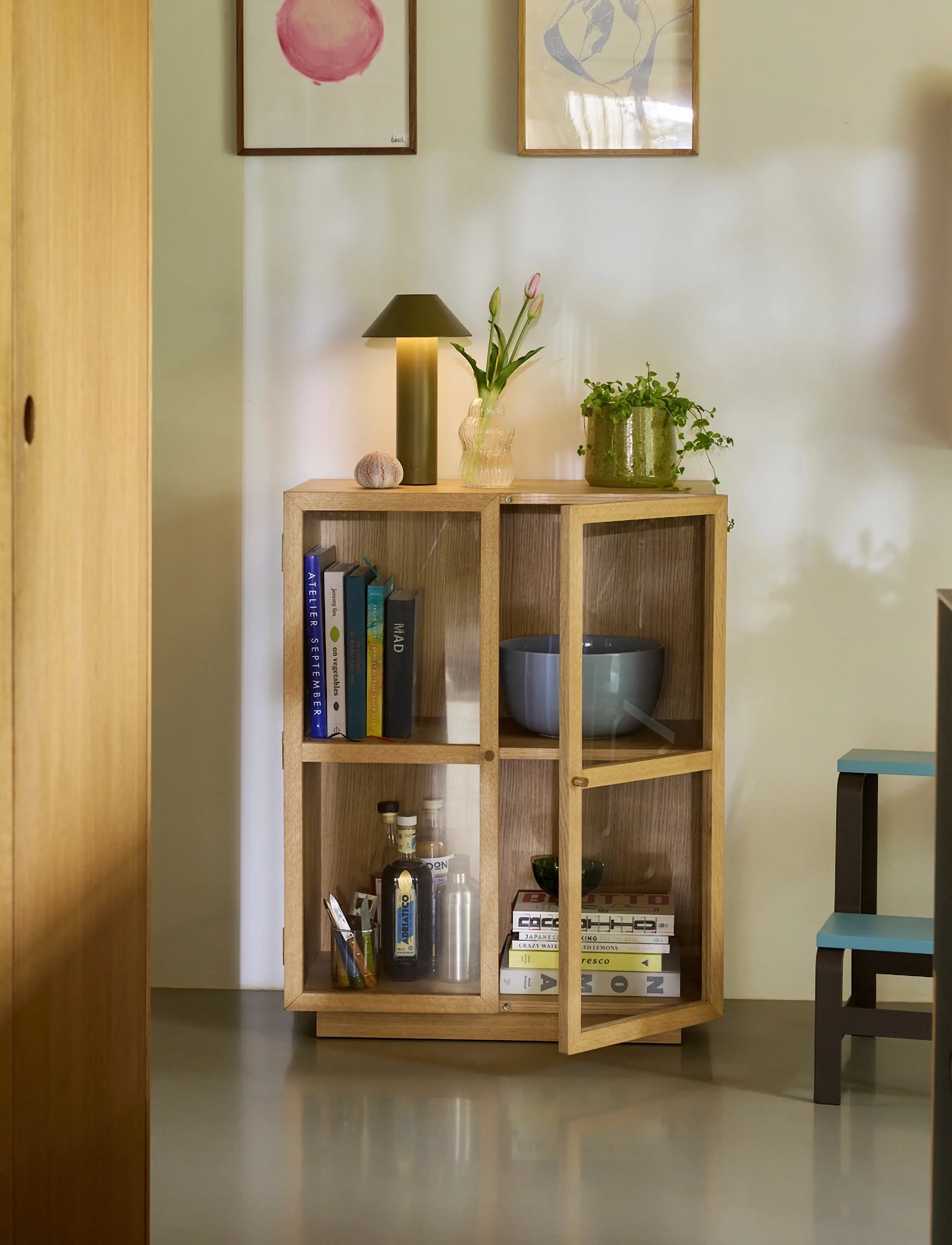 Hübsch Mae Cabinet Natural, 70X39X90 cm, Møbler > Skab, Unisex