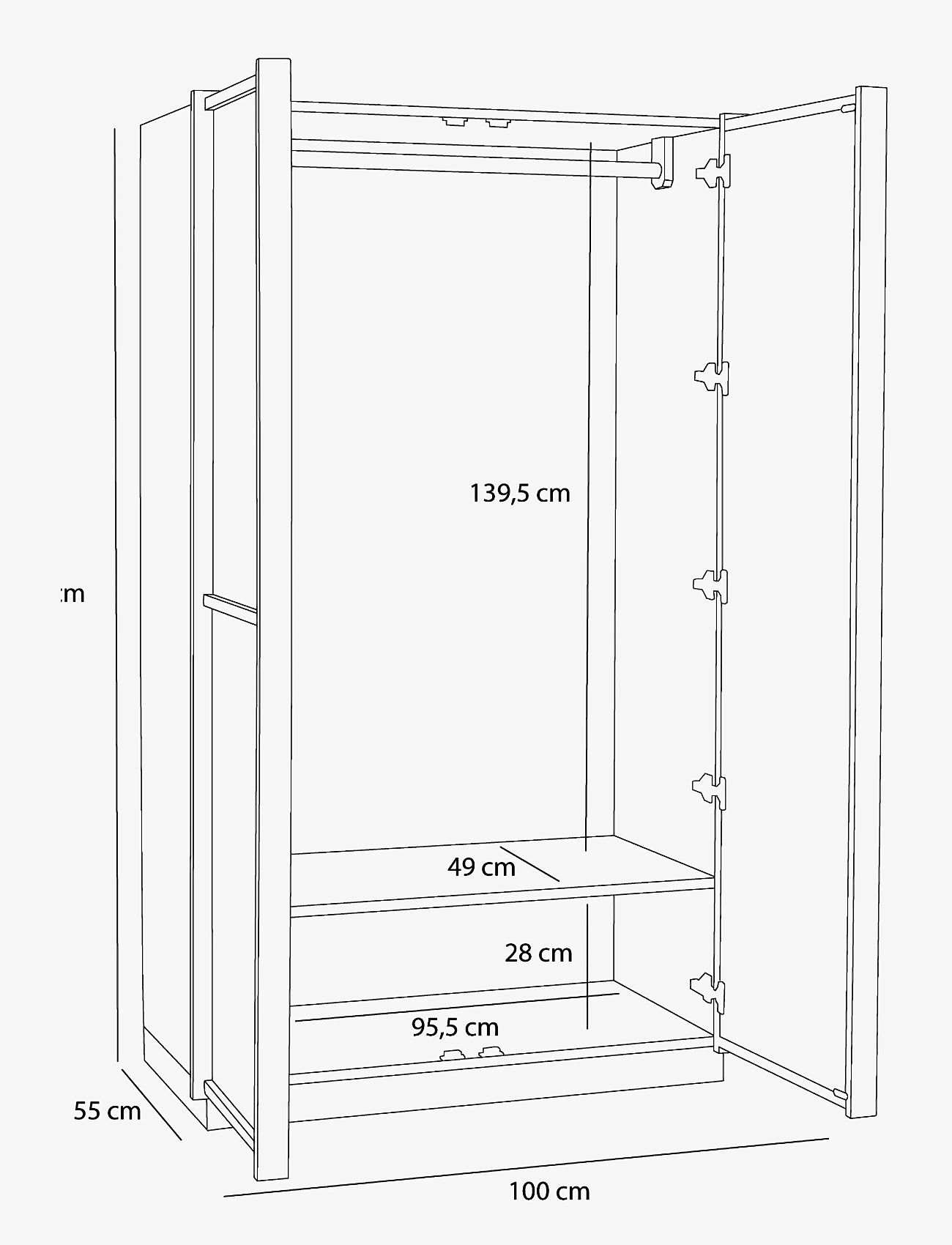 Hübsch - Kura Wardrobe Large Natural - natural - 4