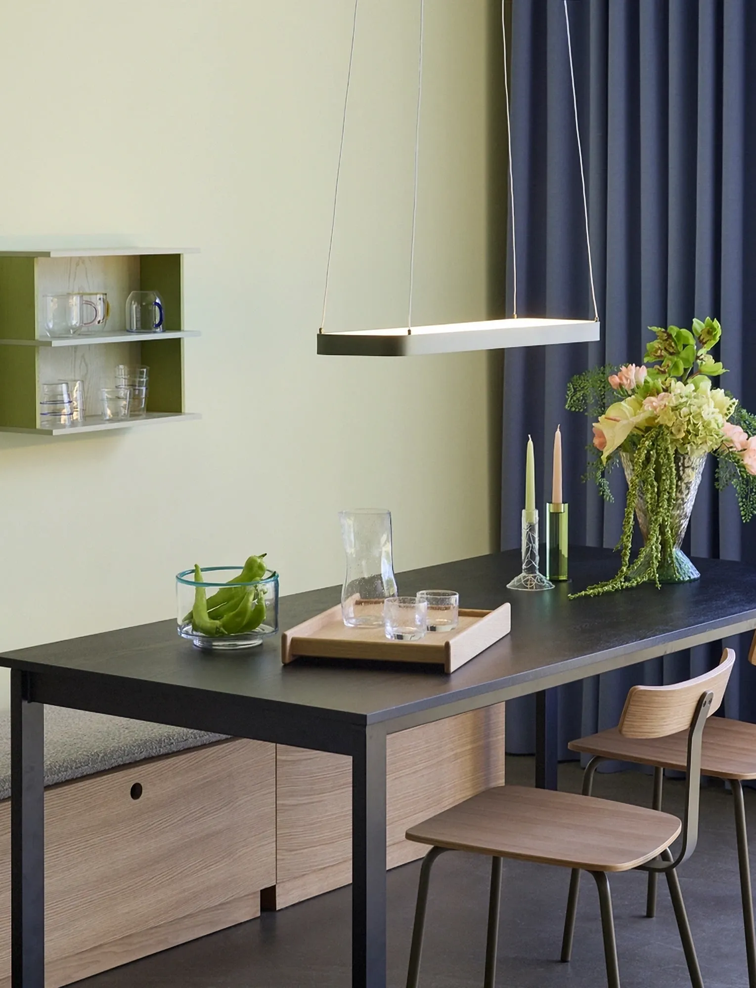 Hübsch - Alcove Bench Natural - kollar og bekkir - light grey,natural - 4