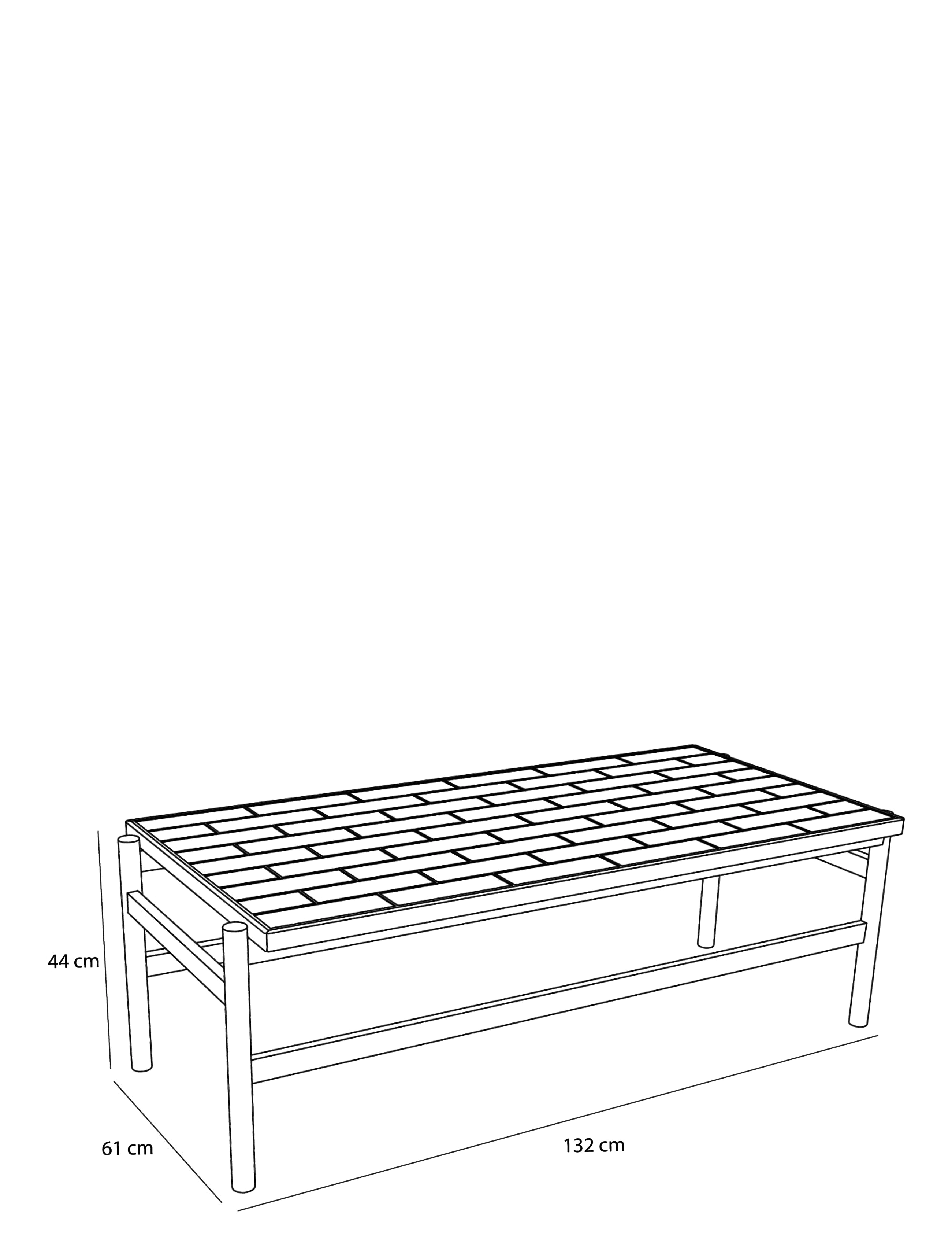 Hübsch - Motif Coffee Table Multicolour - sófaborð - black,natural,white - 2