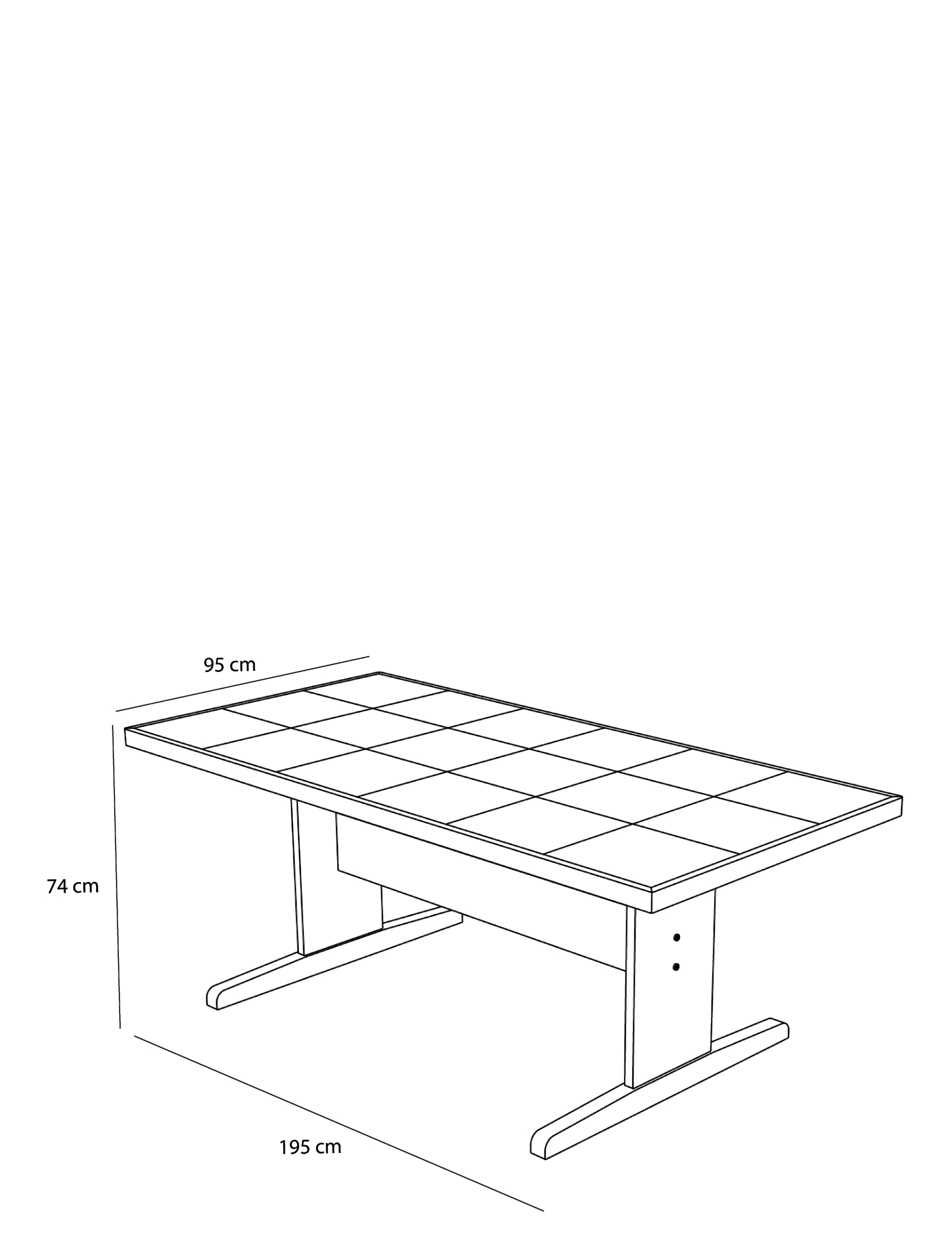 Hübsch - Skak Dining Table Natural - borðstofuborð - natural - 2