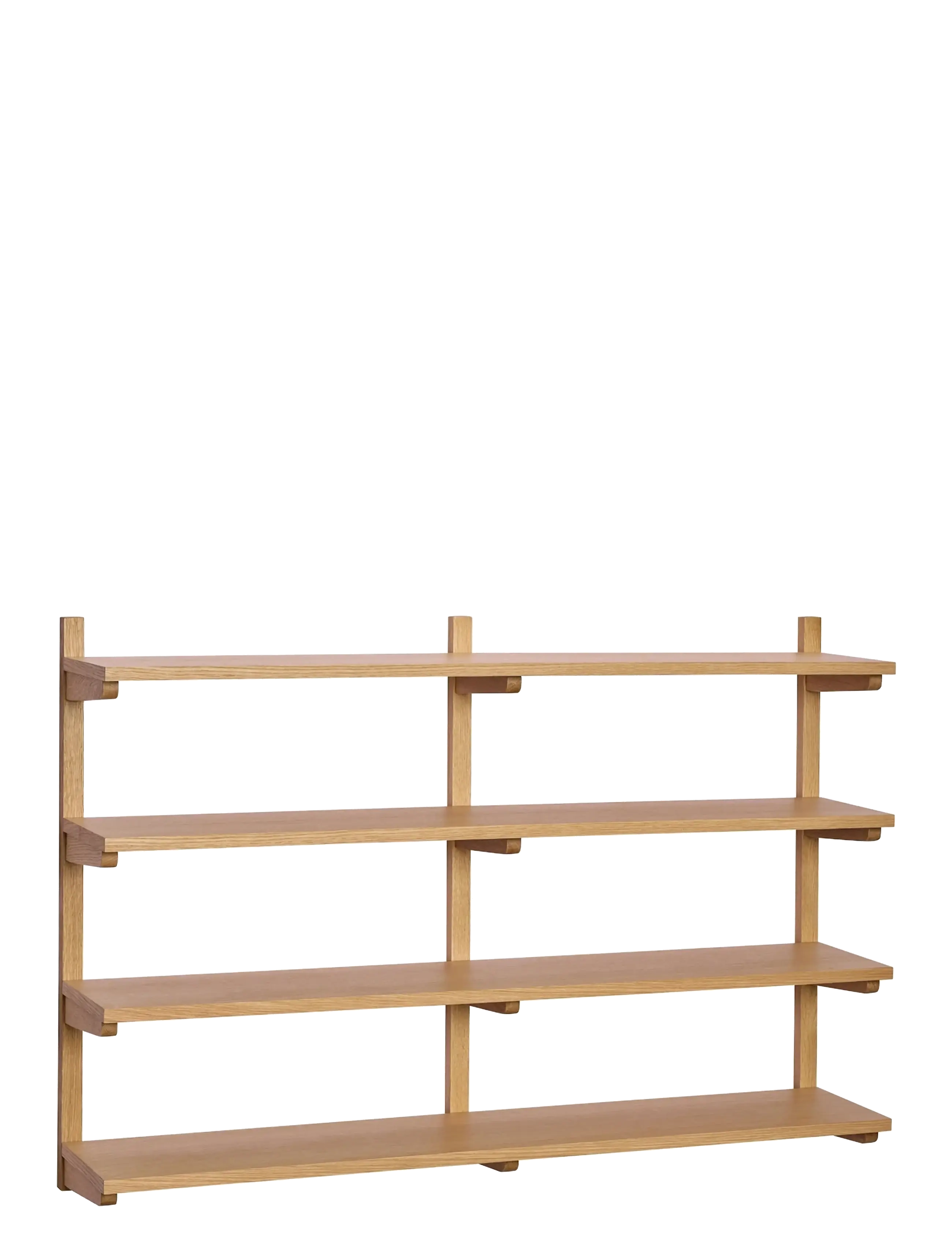 Hübsch Long Shelf Unit Natural, Hylde, Str: 120X24X80CM