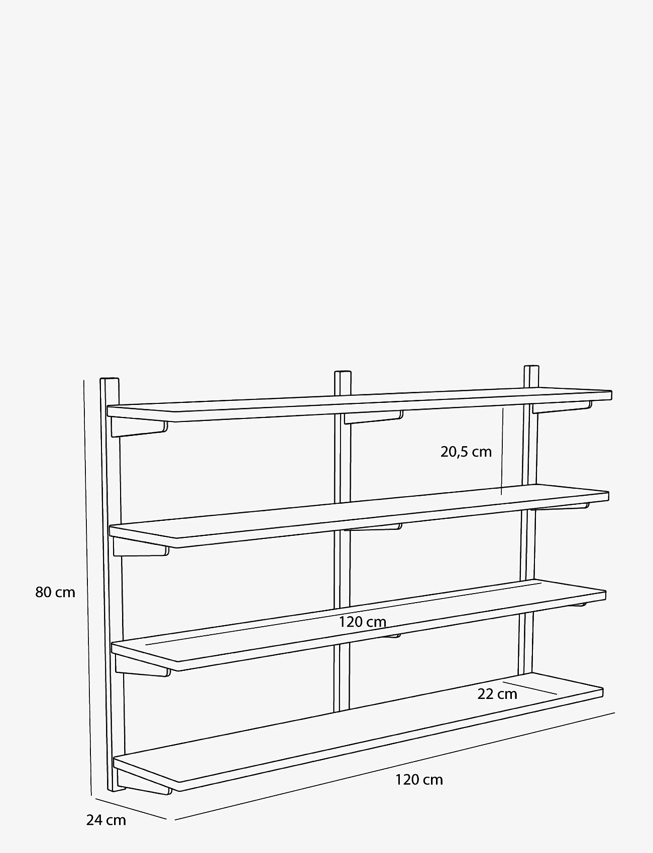 Hübsch - Long Shelf Unit Natural - natural - 2