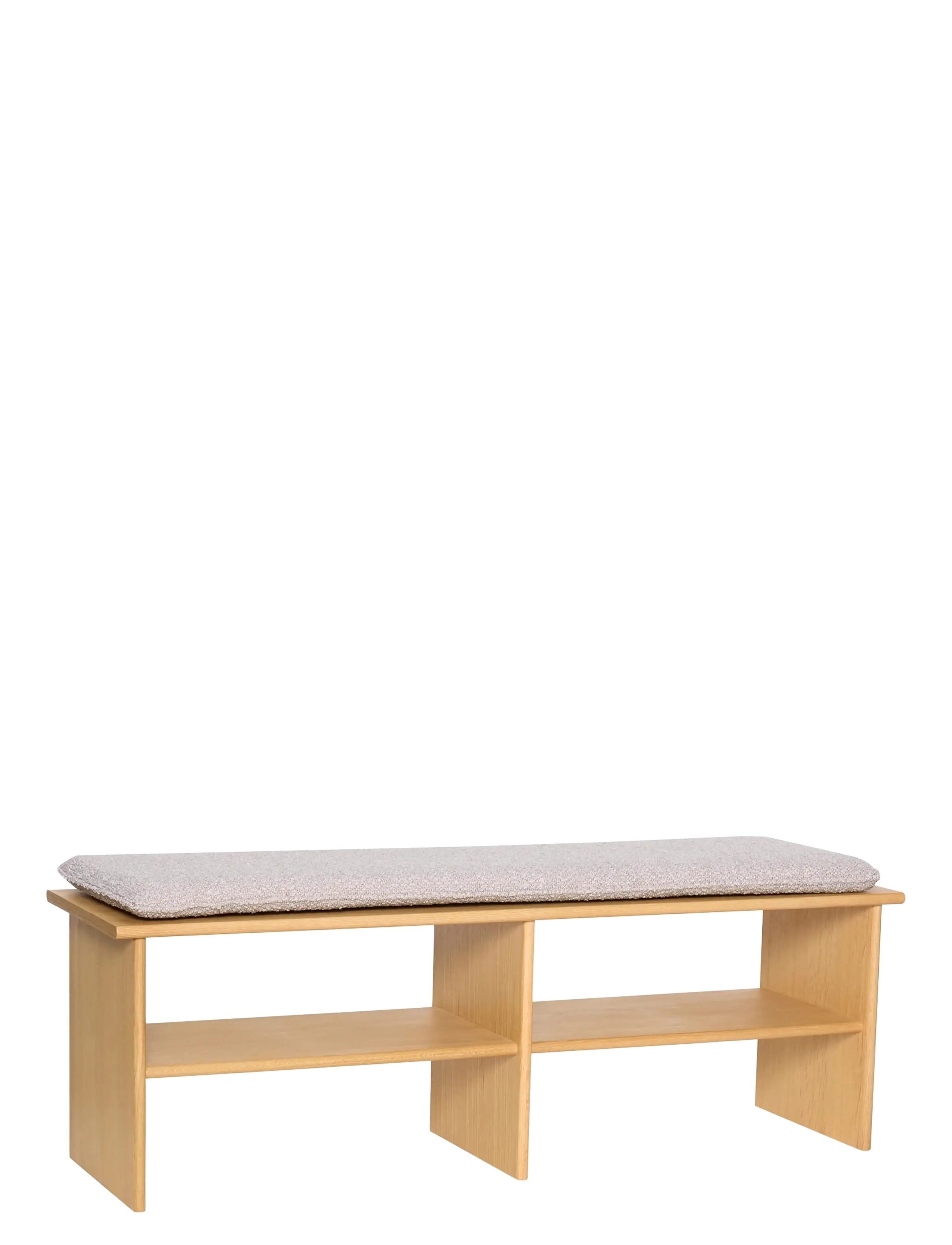 Hübsch Layer Bench Natural, Taburet og bænk, Str: 132X40X47CM