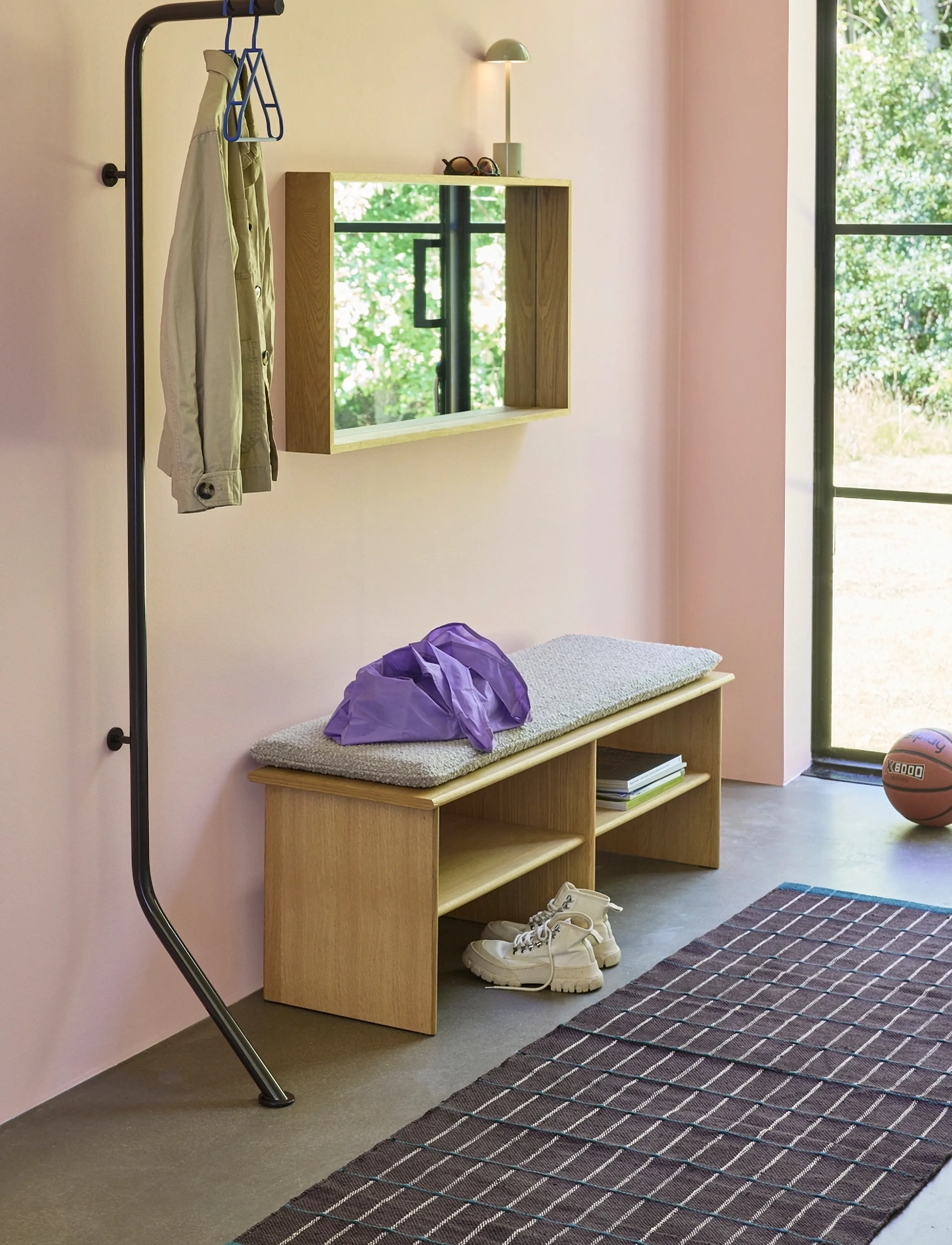 Hübsch Layer Bench Natural, 132X40X47 cm, Stole Og Skamler > Skamler Og Bænke, Unisex