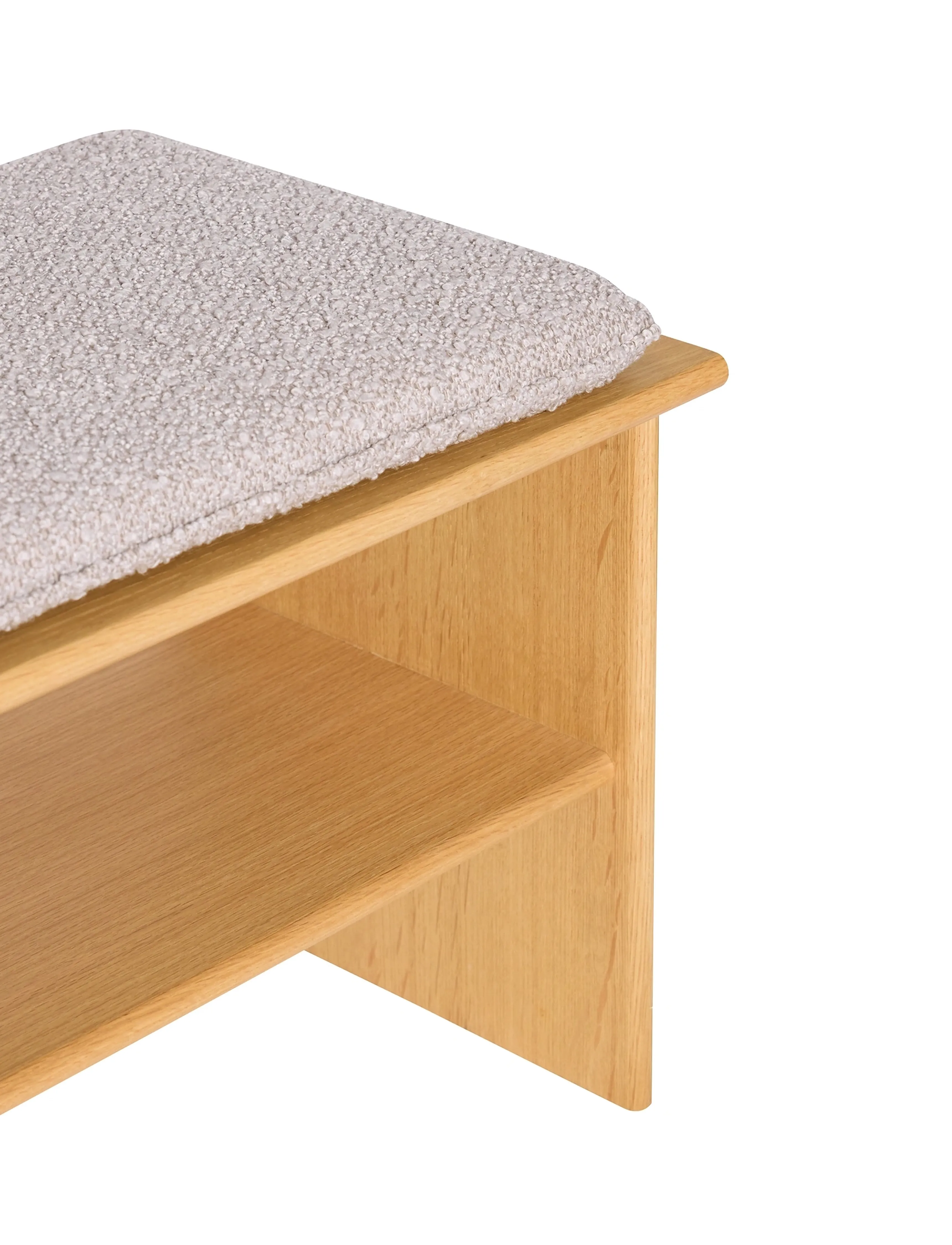 Hübsch - Layer Bench Natural - kollar og bekkir - light grey,natural - 3