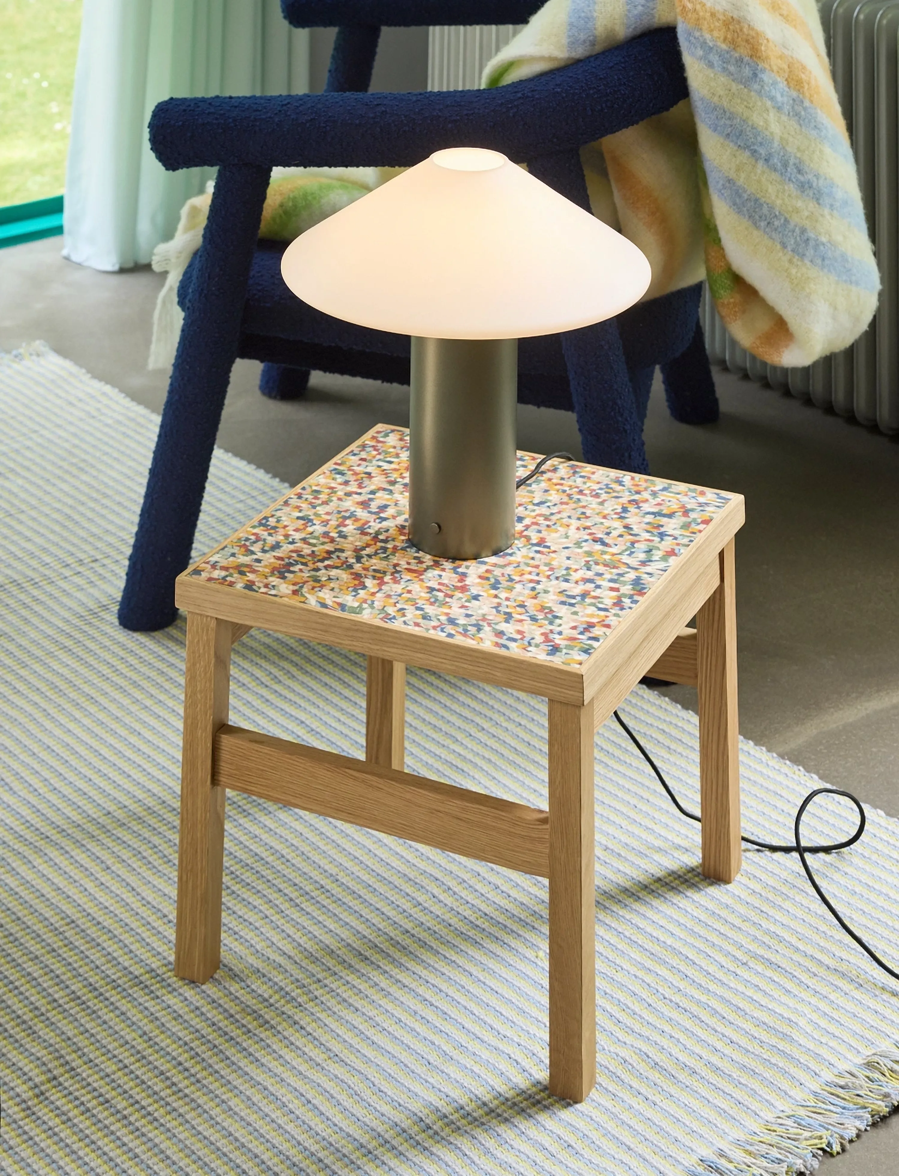 Hübsch - Confetti Side Table Multicolour - side tables & small tables - multi-coloured,natural - 4